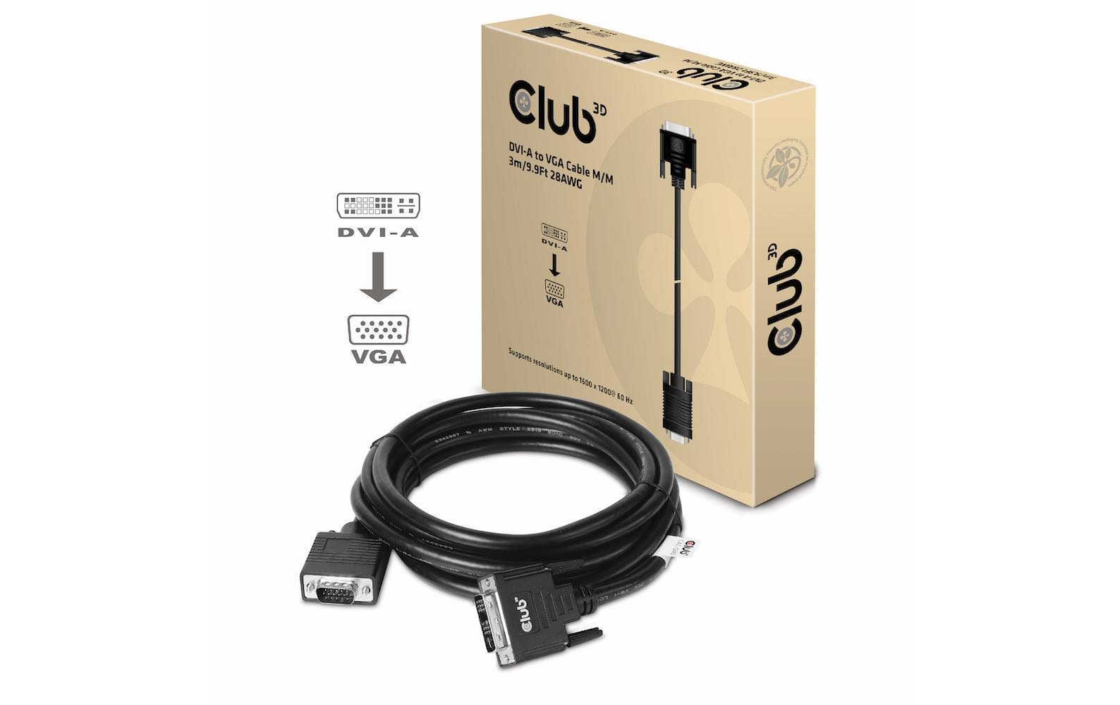 Club 3D DVI-A to VGA Kabel M/M 3m