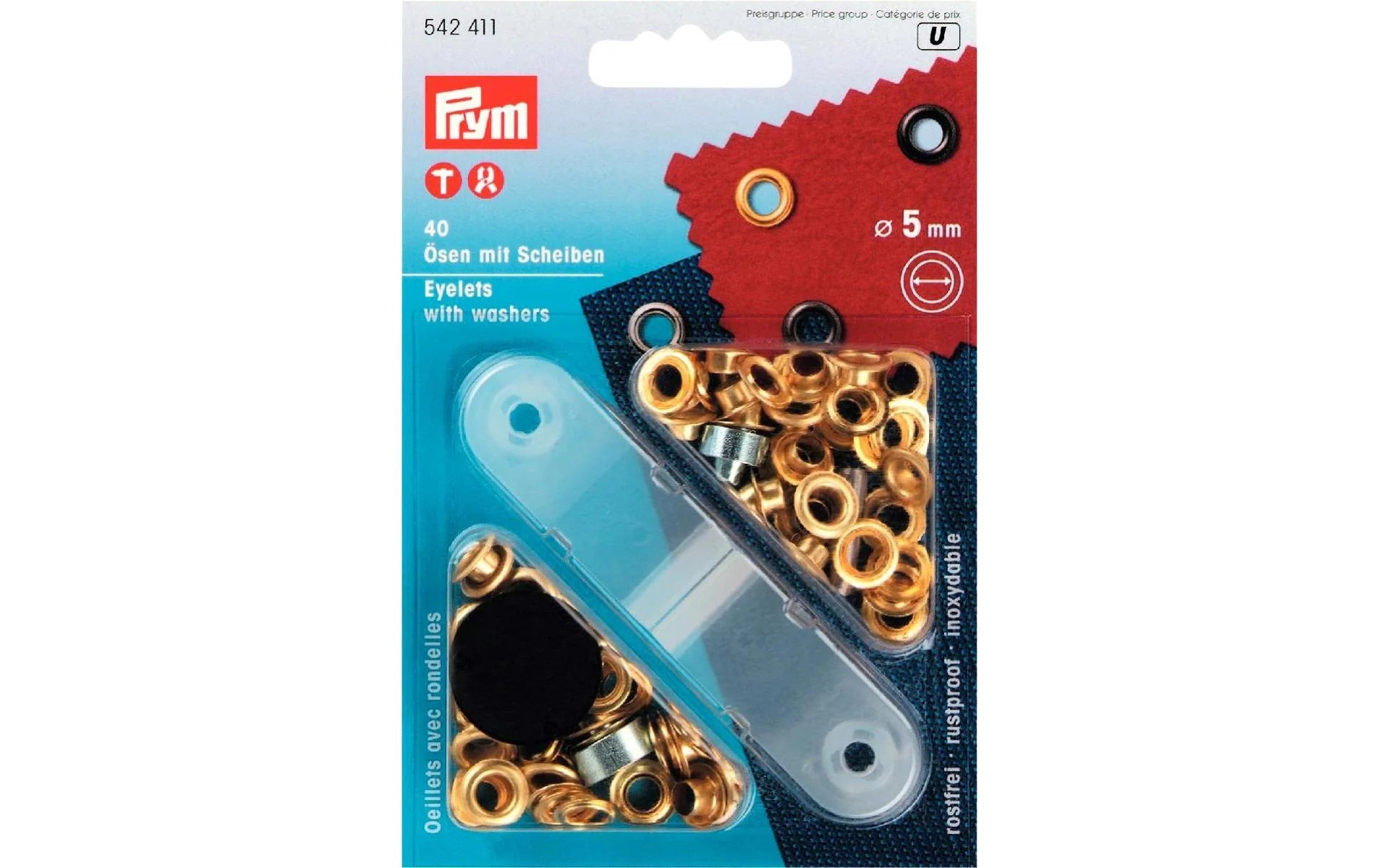 Prym Ösen + Scheiben 5 mm,
