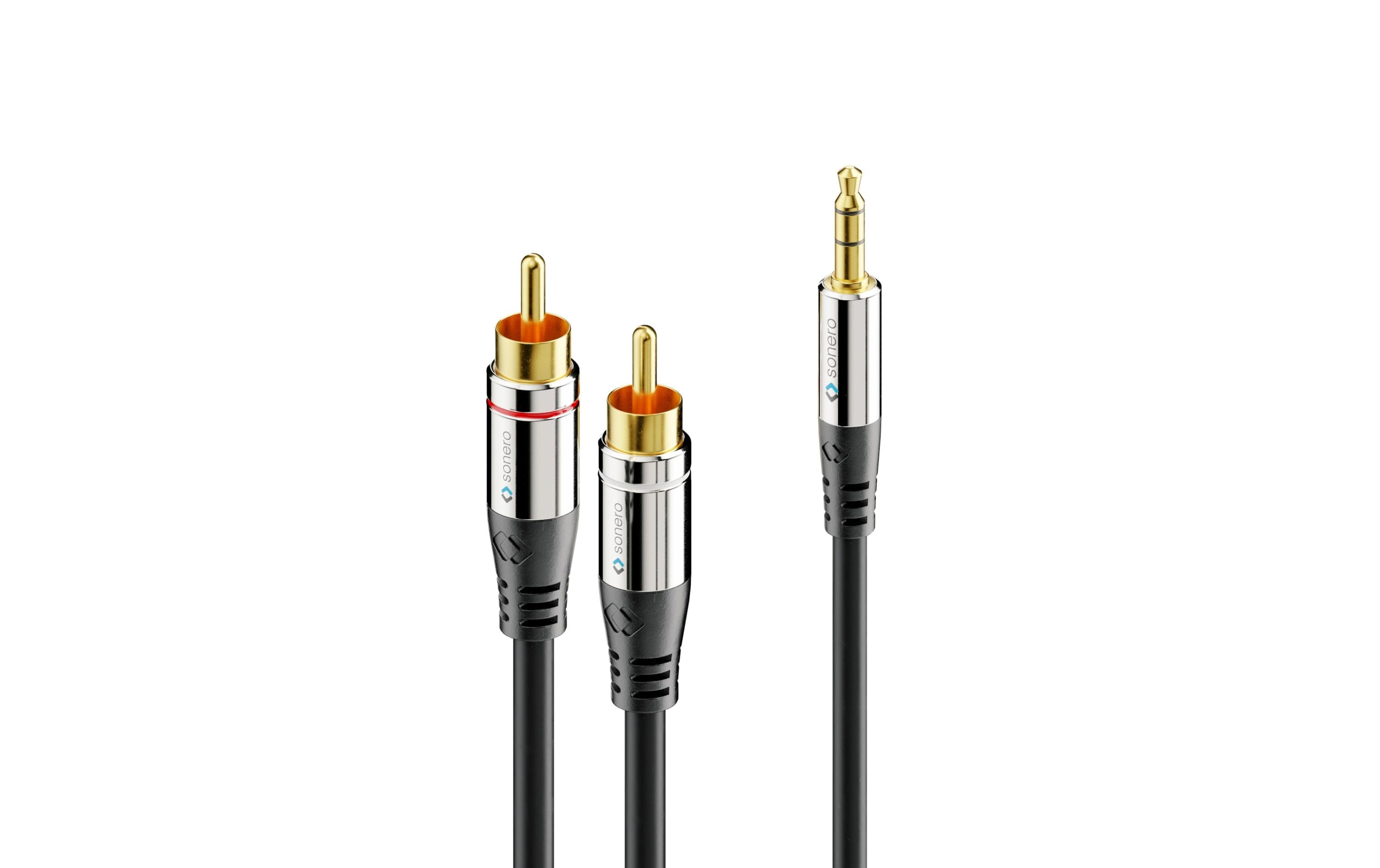 Sonero 2x Cinch auf 3.5mm Audio Kabel