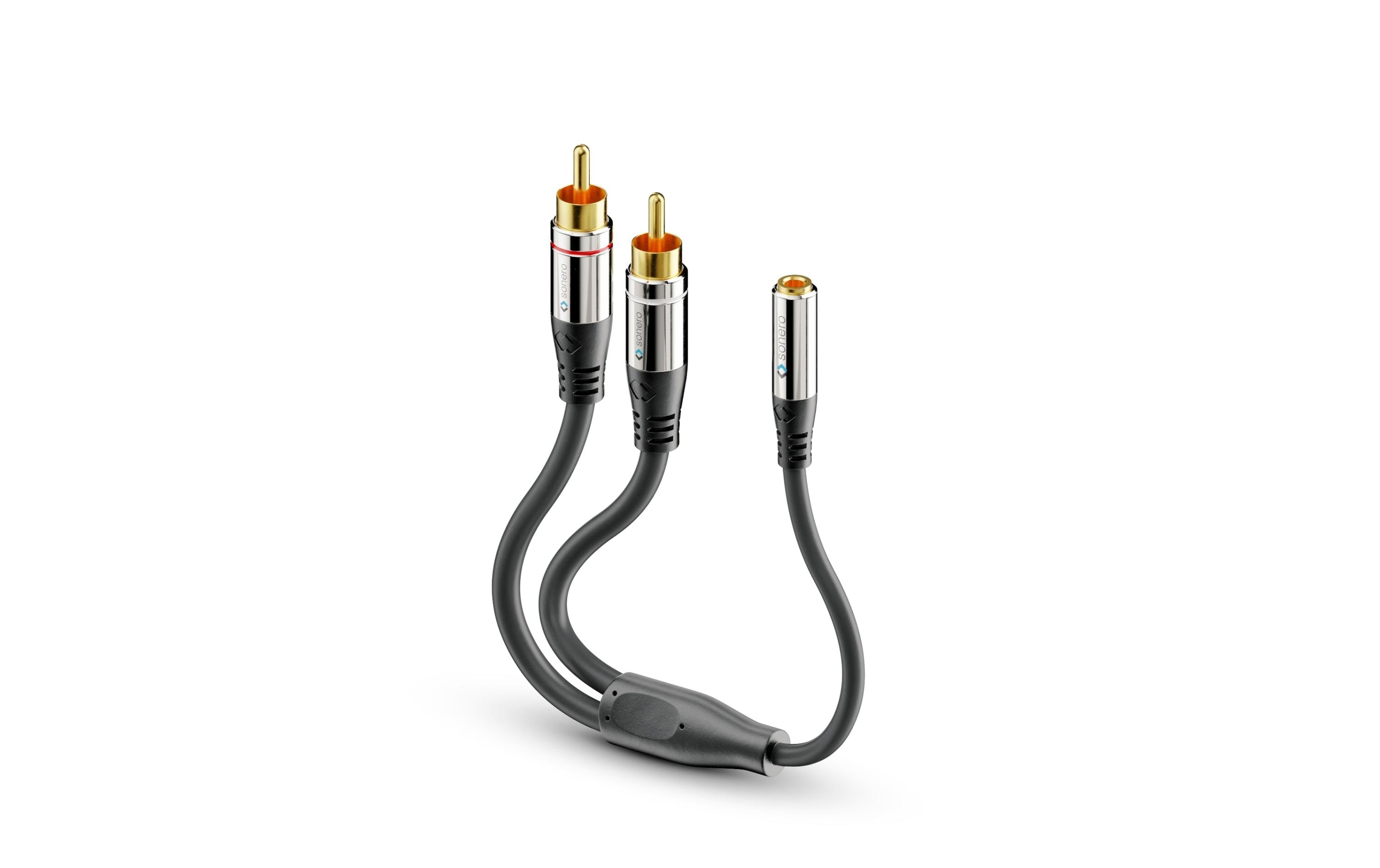 Sonero 2x Cinch auf 3.5mm Audio Adapter