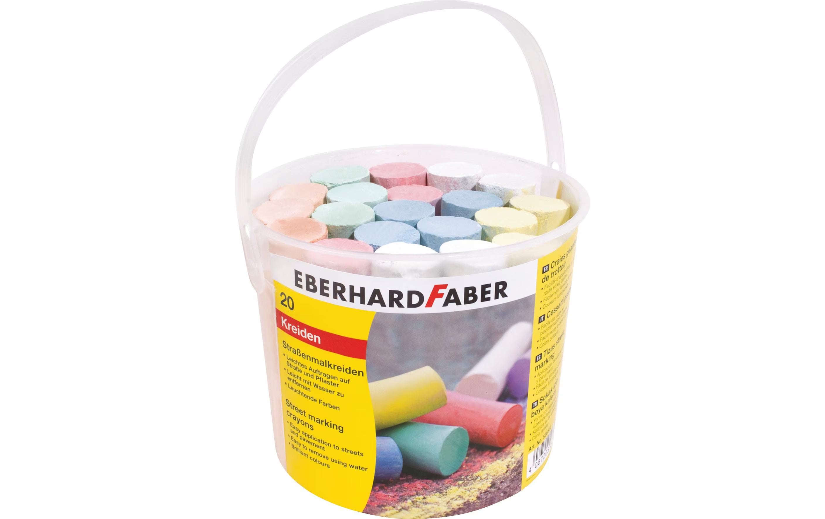 Eberhard Faber, Strassenmalkreide im Eimer,