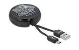 USB2.0 Aufrollkabel, 92cm, A-MicroB