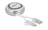 USB2.0 Aufrollkabel, 92CM, A-MB/Typ-C