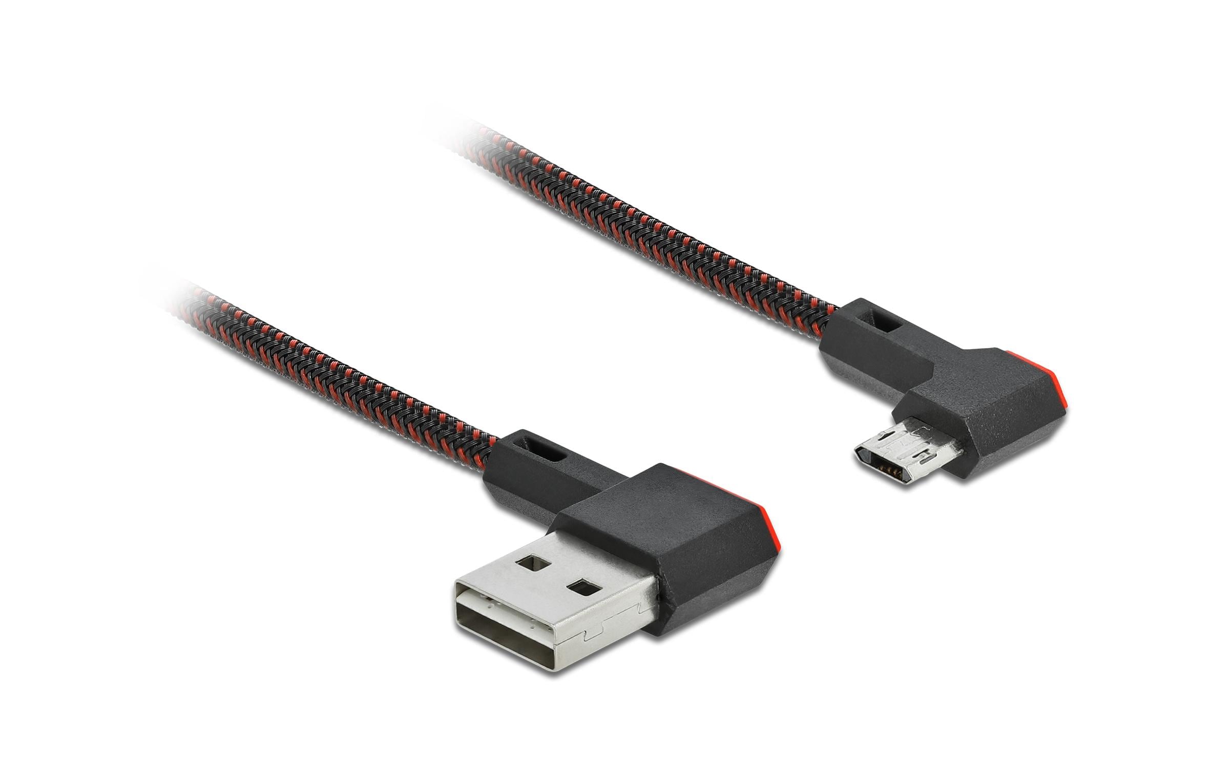 Delock USB2 Kabel A-MicroB gewinkelt, 0.5m