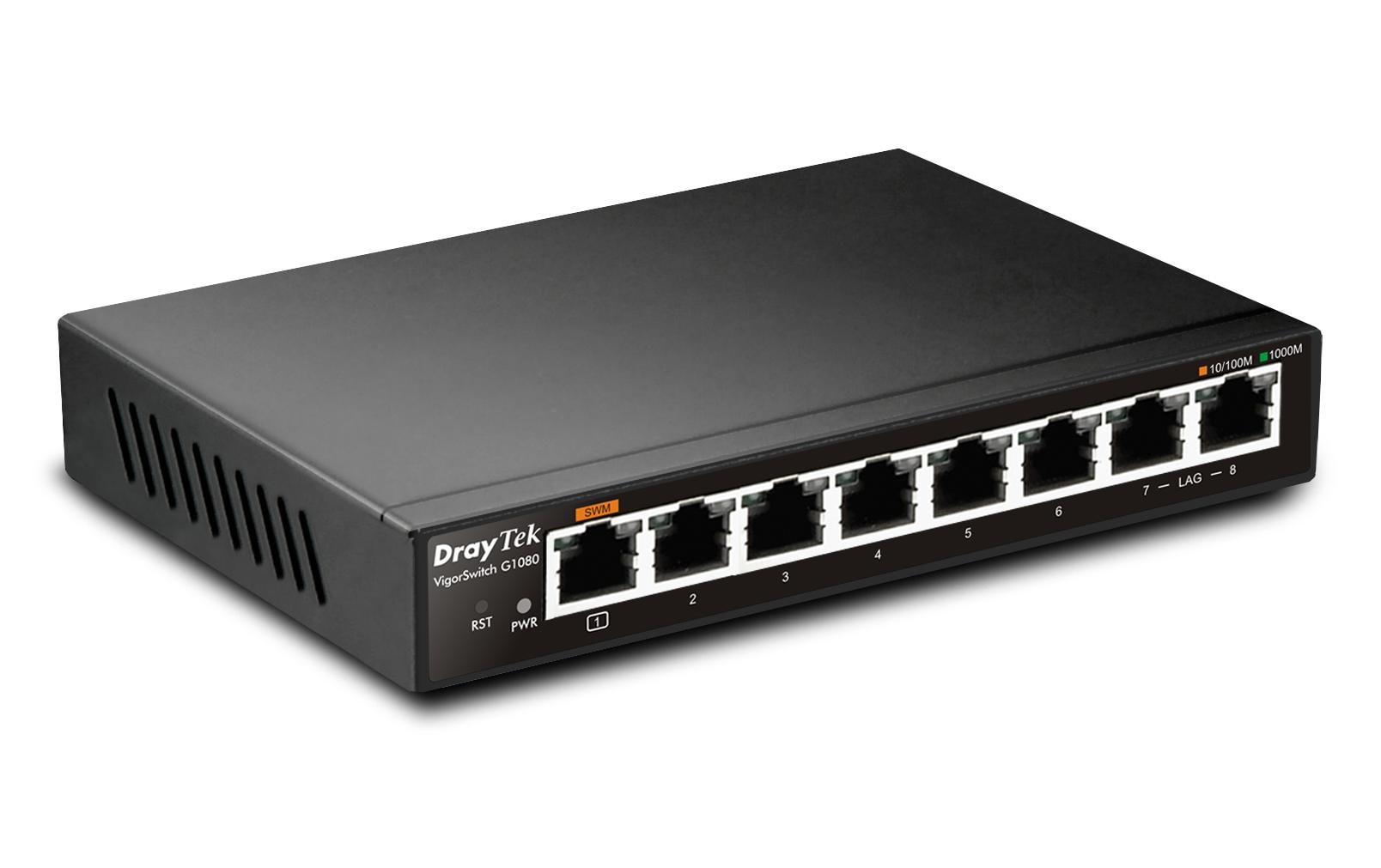 DrayTek VigorSwitch G1080 : 8 Ports RJ-45