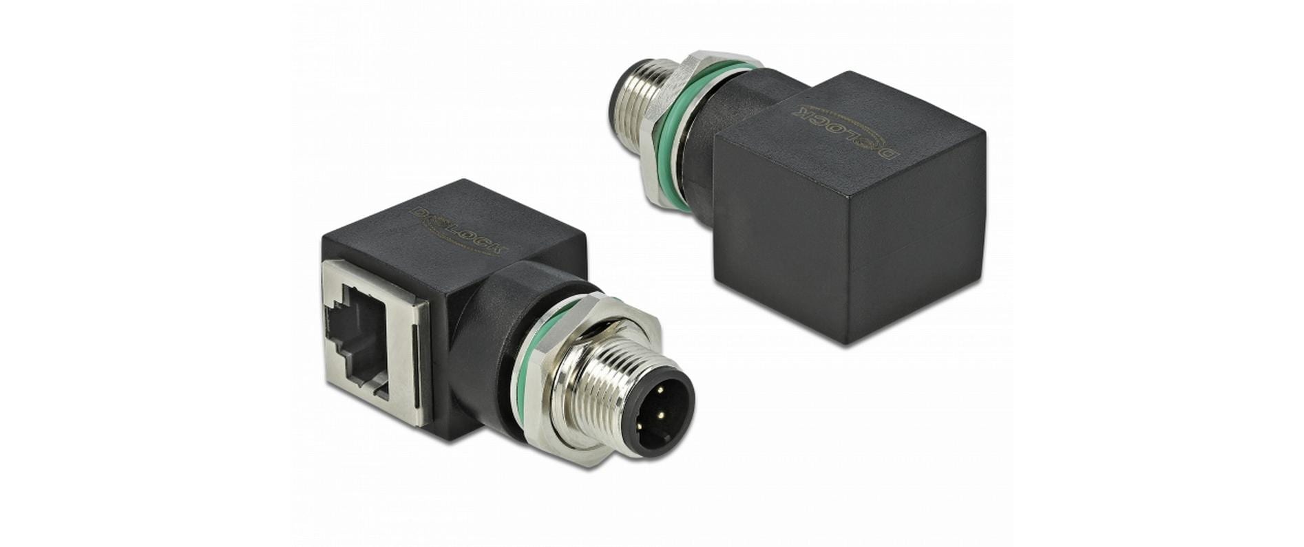Delock Netzwerkadapter M12-RJ45 90°