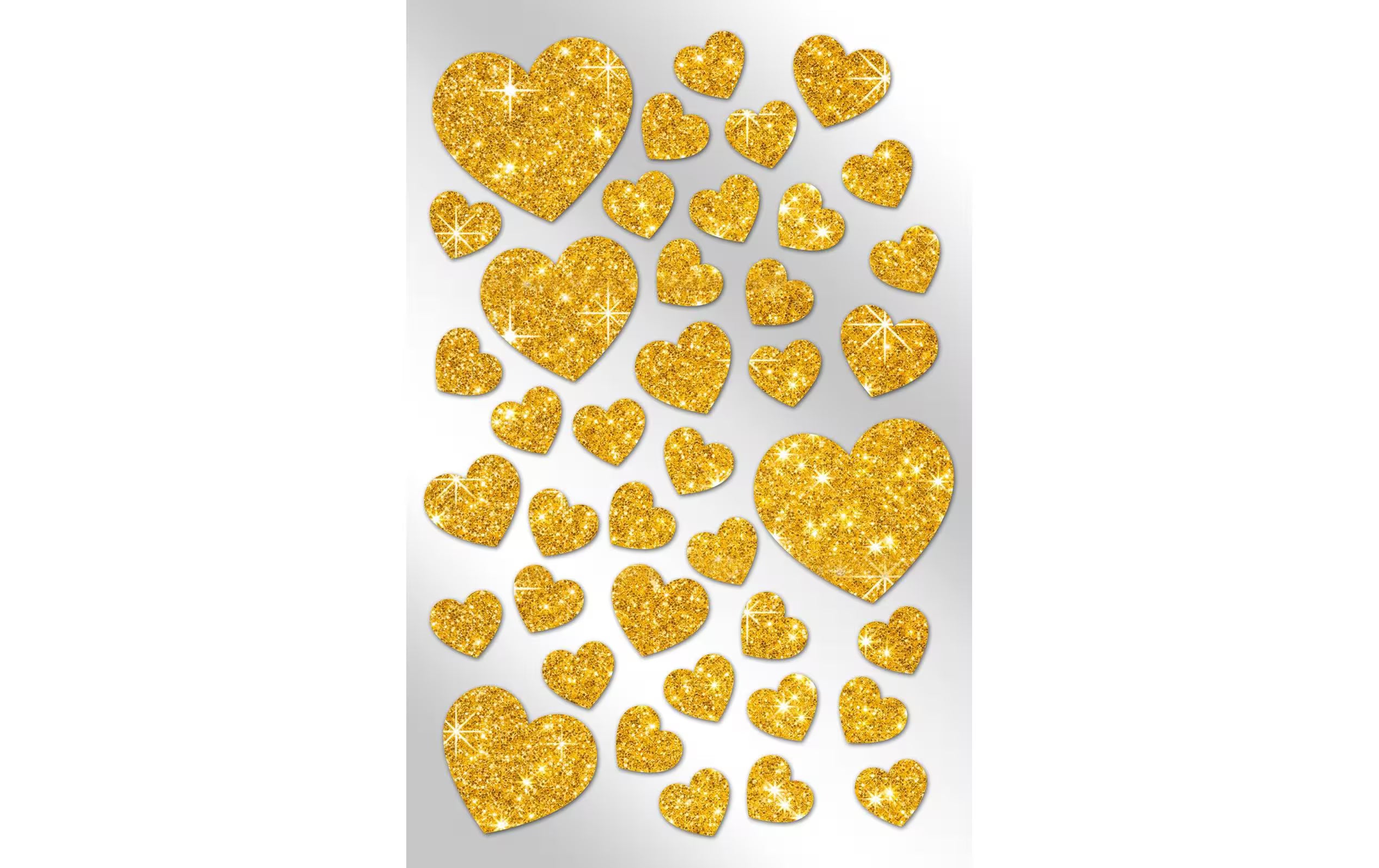 Braun + Company Glitzersticker Herzen