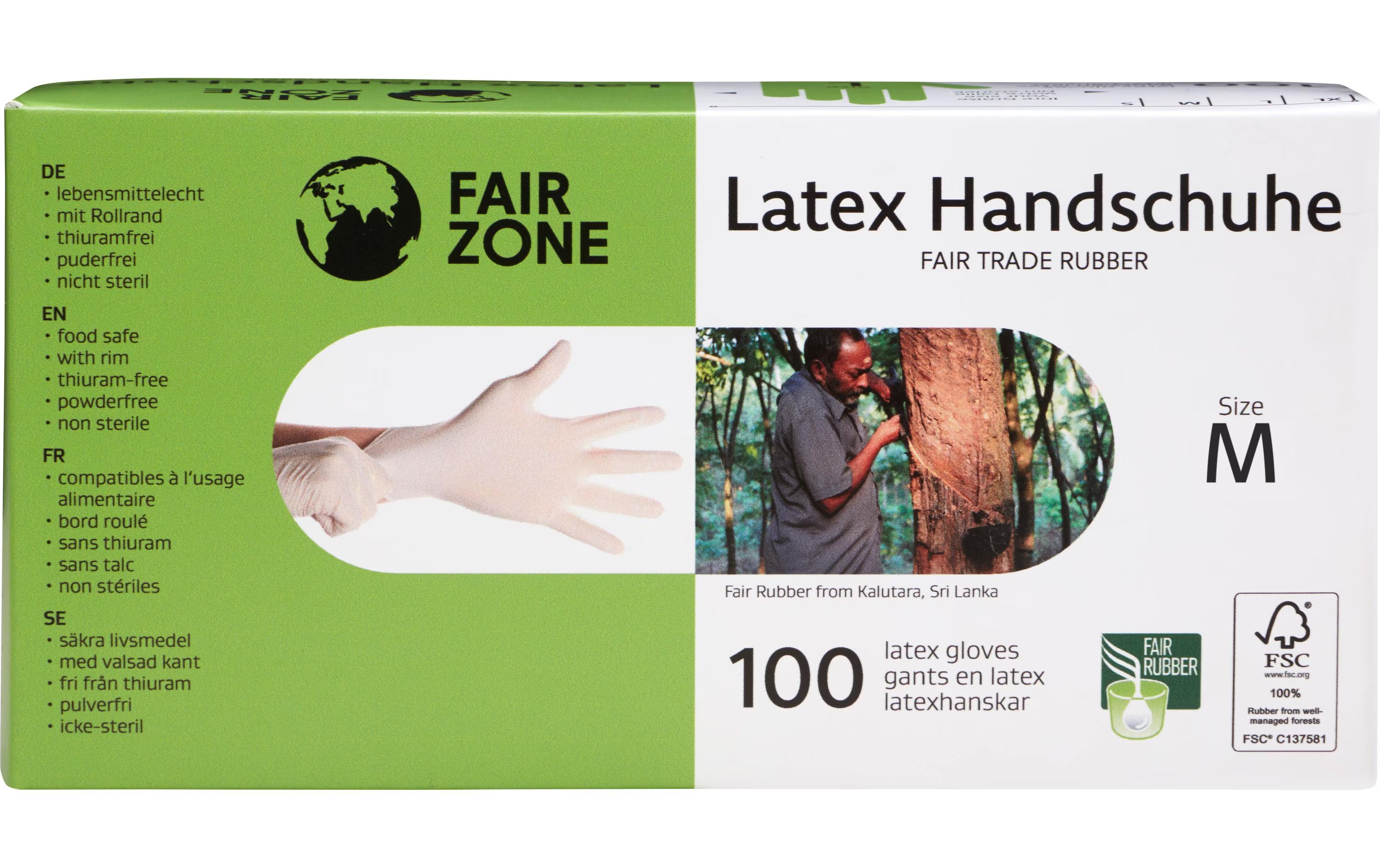 Fair Zone Einweghandschuh Latex