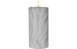 Star Trading LED-Kerze Pillar Flamme Marble