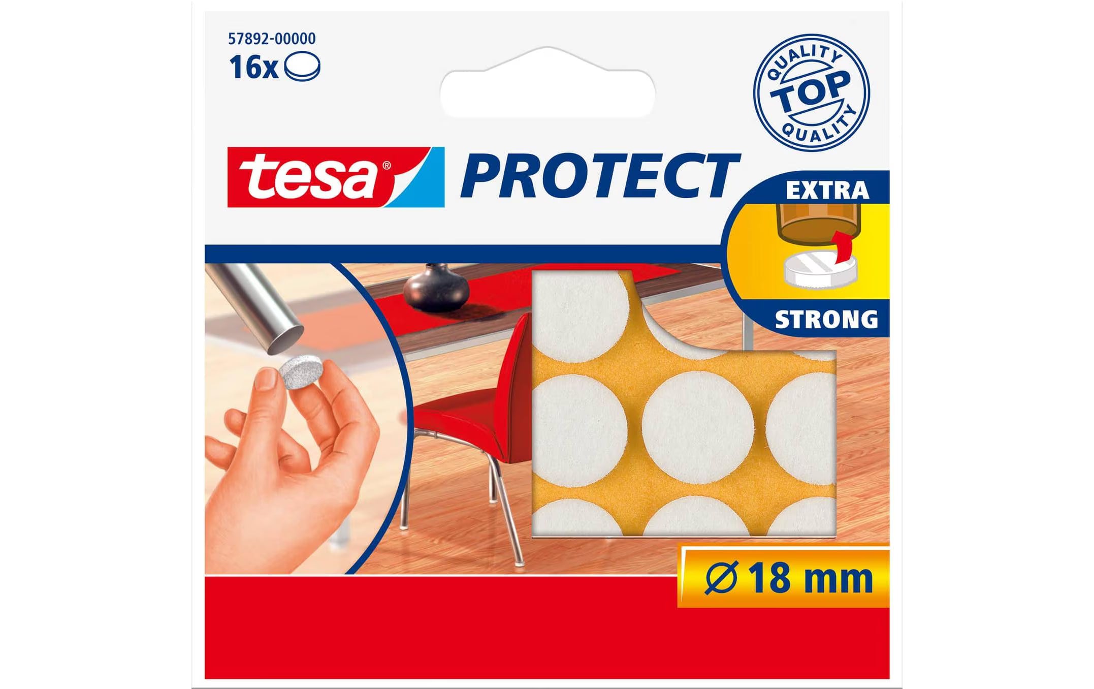 Tesa Filzgleiter rund, weiss