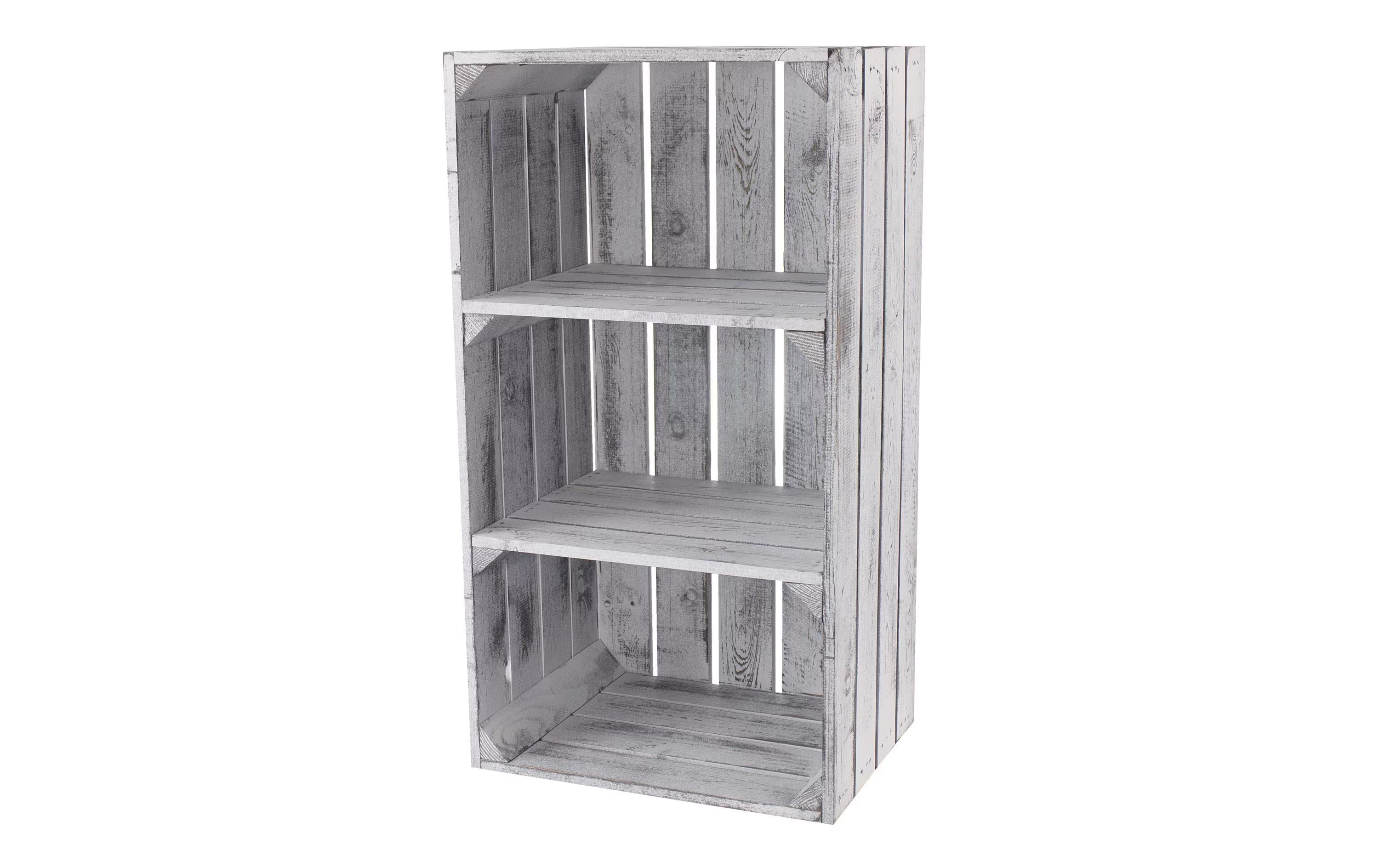 Holz Zollhaus Regal Vintage Shabby Weiss