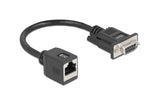 Delock: RS232/422/485 - LAN Buchse, schwarz