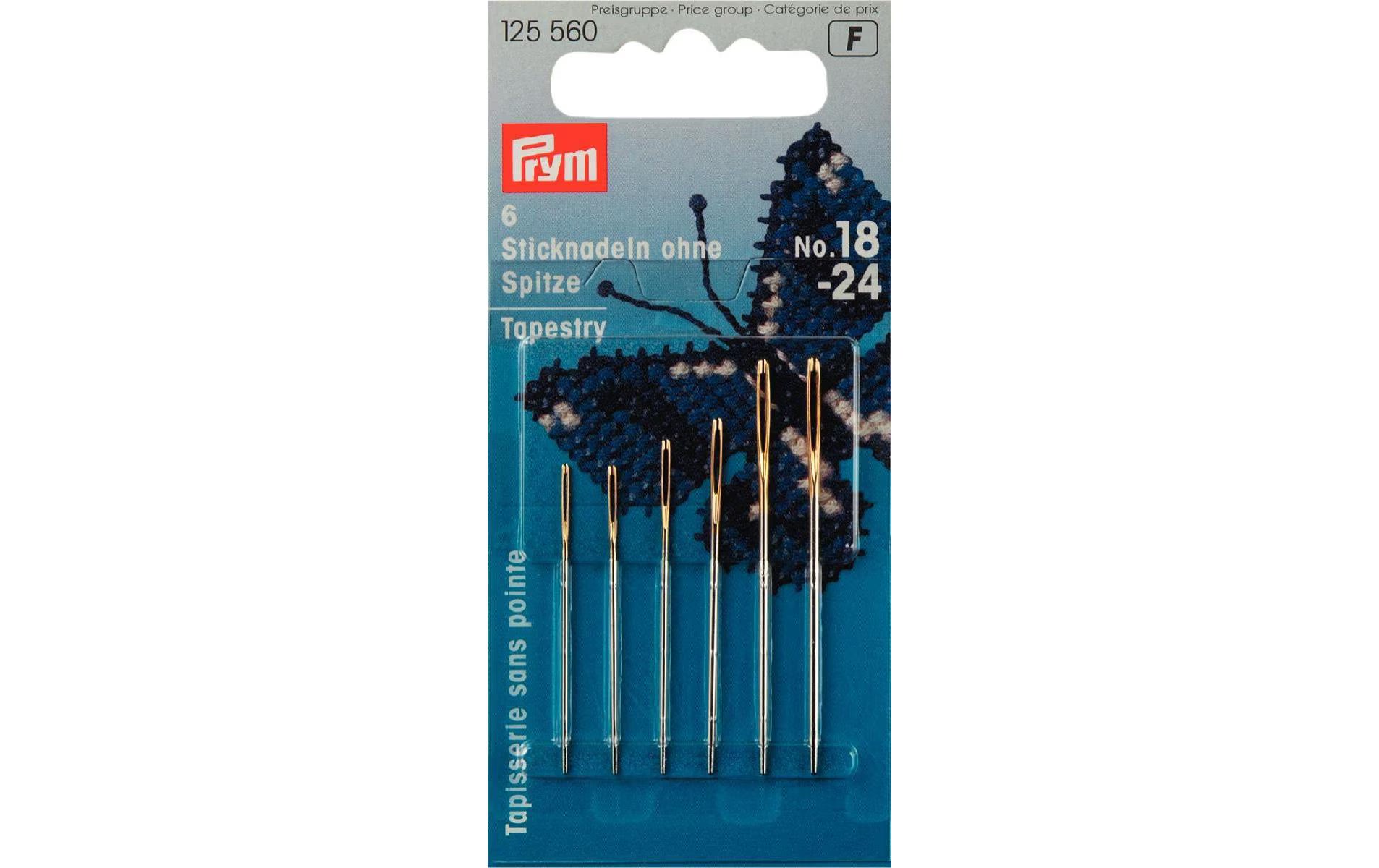 Prym Sticknadeln ohne Spitze, silber