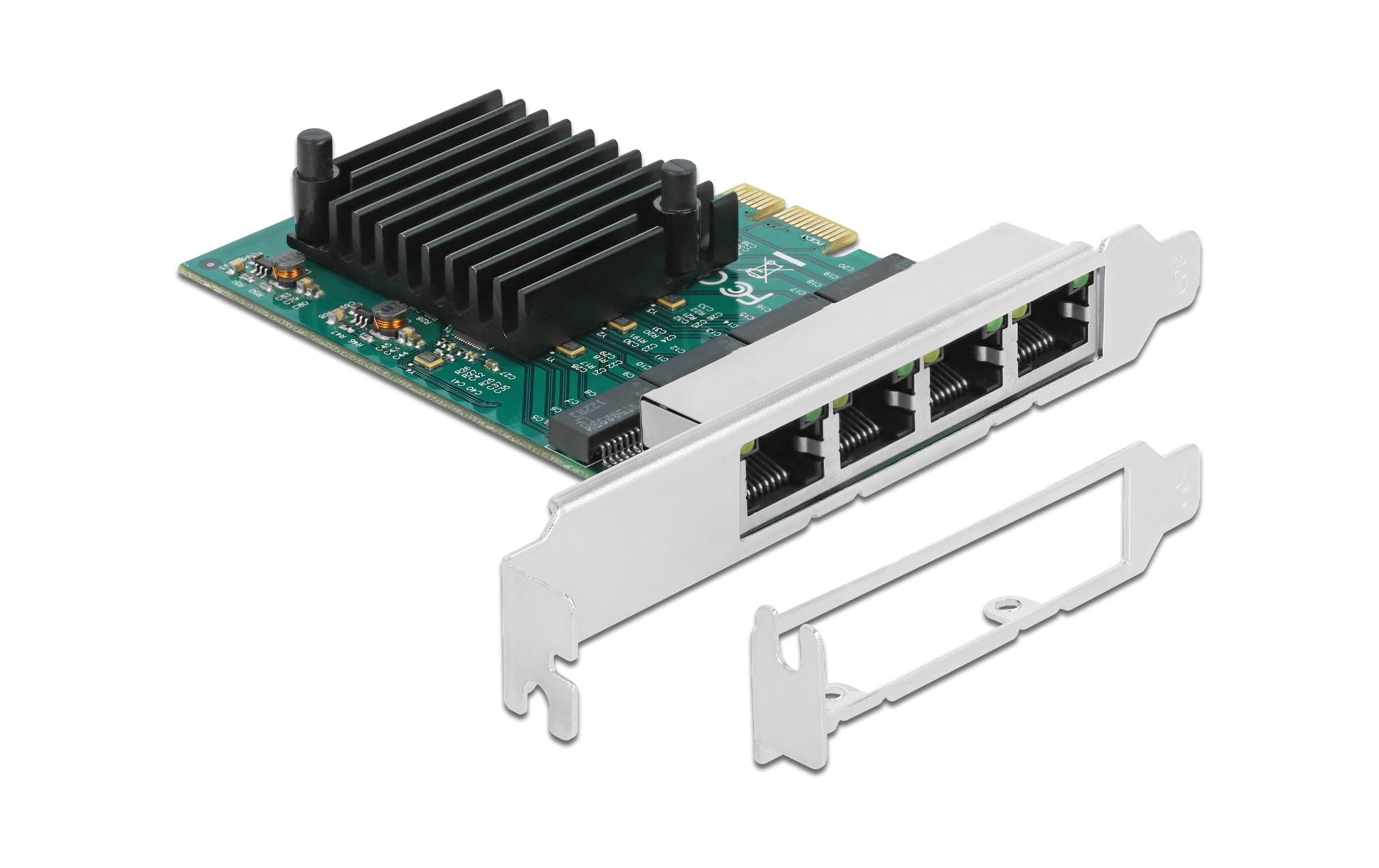 Delock PCI-Express-x4 Netzwerkkarte, 4x1GE