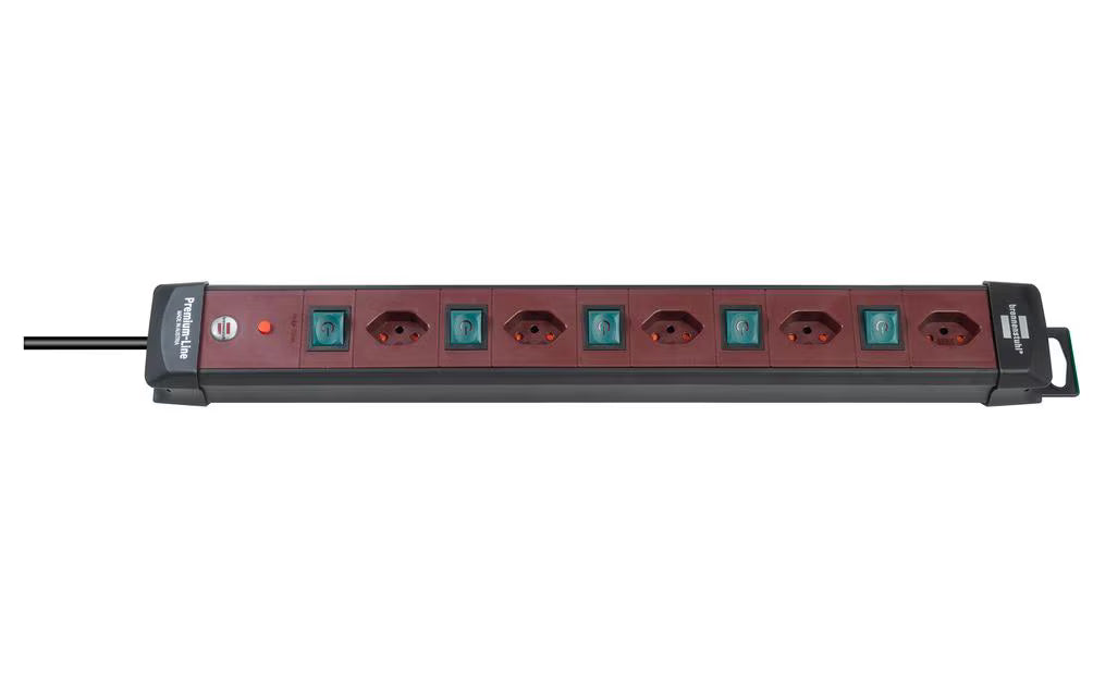 Steckdosenleiste 5xT13, quer, mit 5Schalter