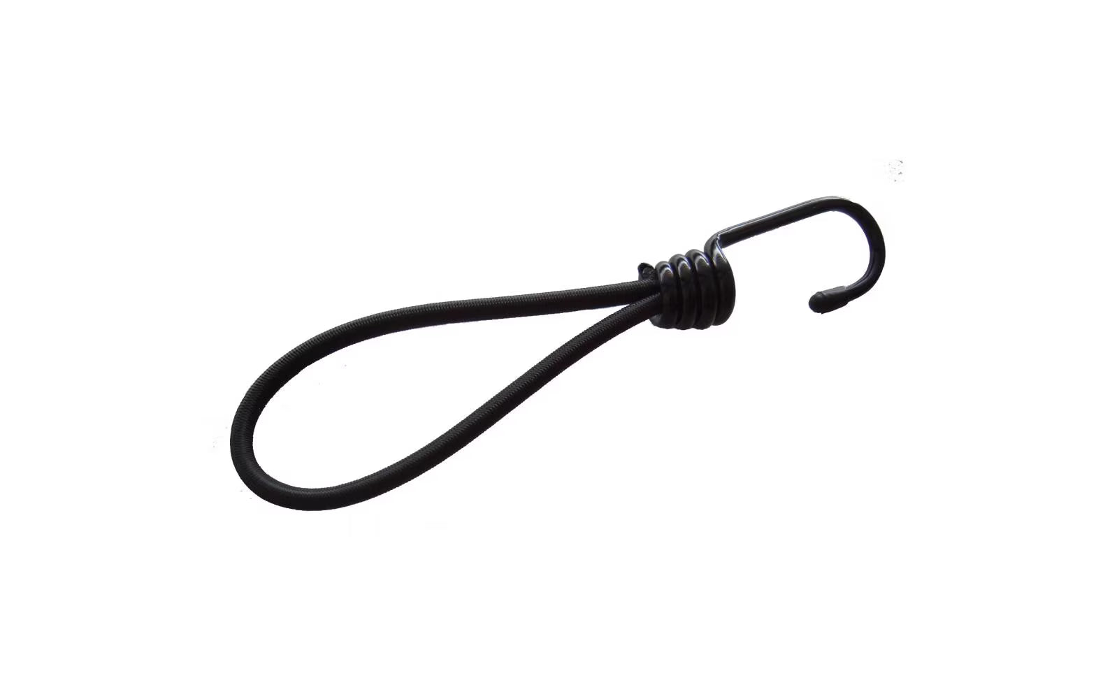 Haken mit Gummizugband 9 mm, schwarz