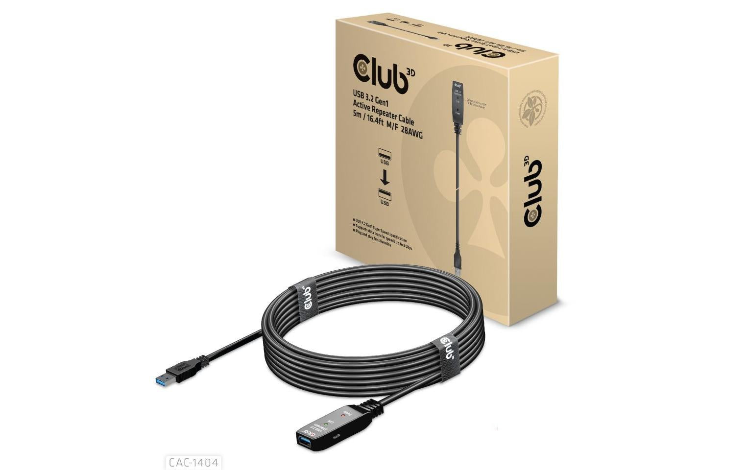 Club 3D USB 3.2 Gen.1-Verlängerungskabel