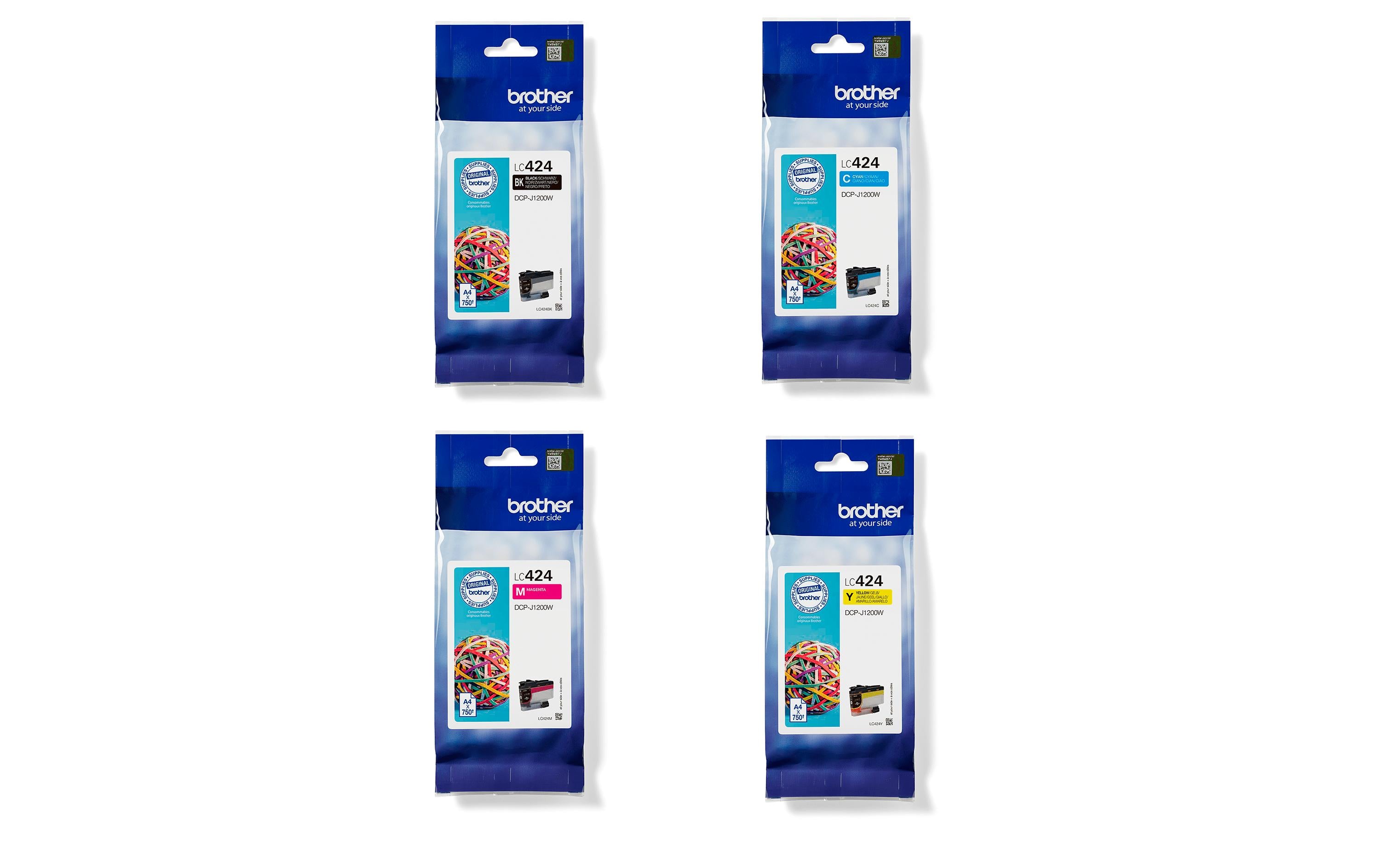 Tinte Brother LC-424 Kombi-Pack, BKCMY
