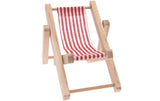 Rico Mini-Möbel Liegestuhl rot/weiss