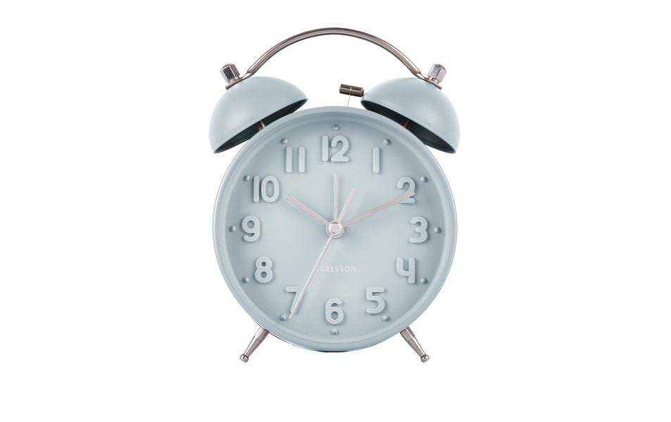 KARLSSON Wecker Iconic, Hellblau matt