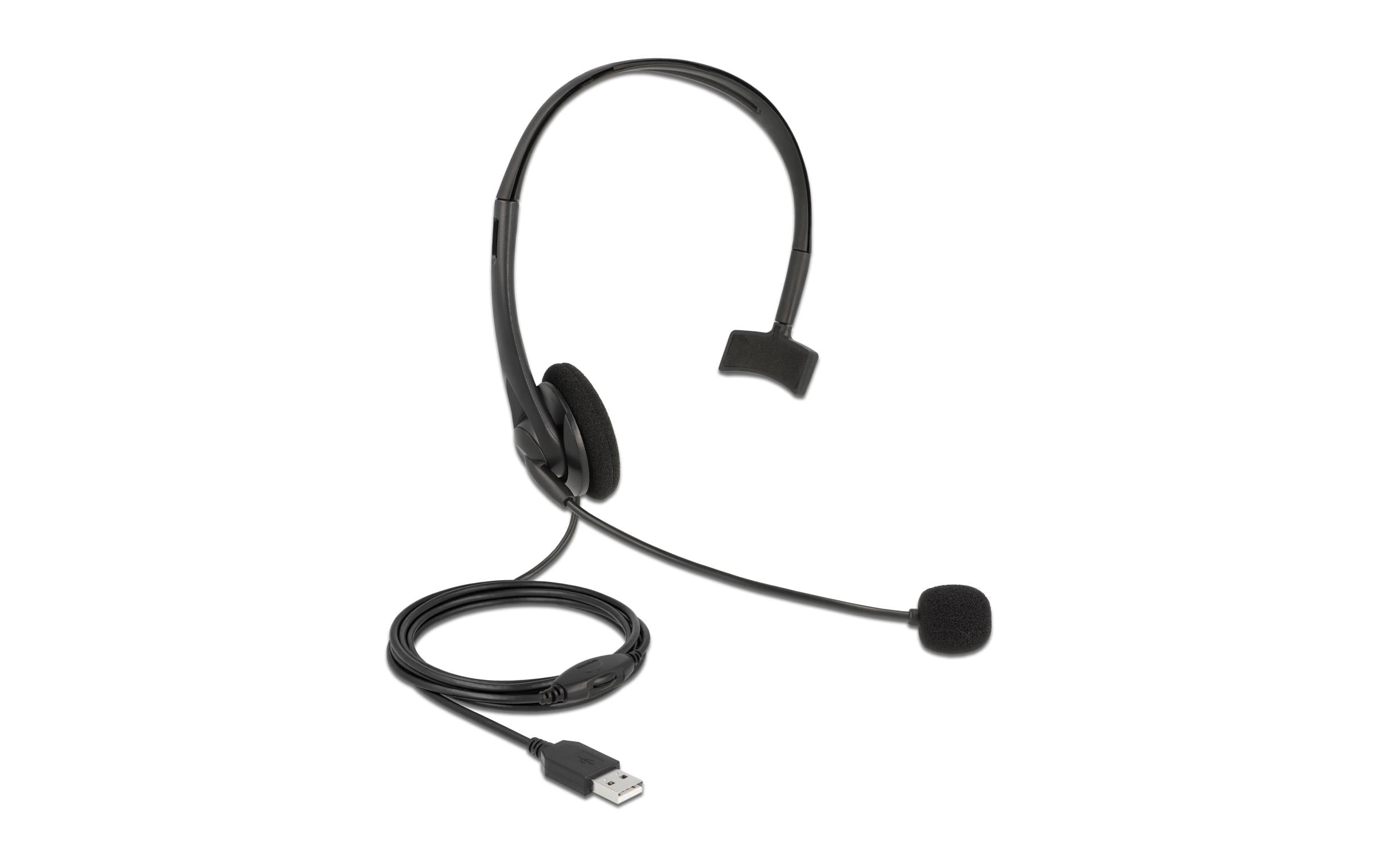 Delock USB Mono Headset für PC + Notebook