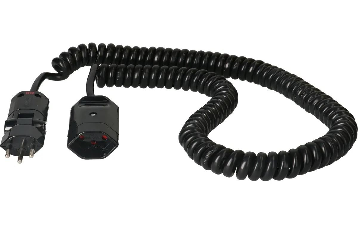 Spiralverlängerungskabel 3.5 m, schwarz, TD