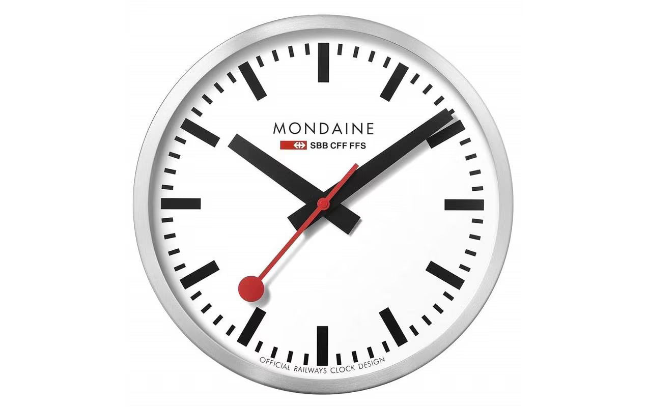 Mondaine Wanduhr Aluminium 25cm