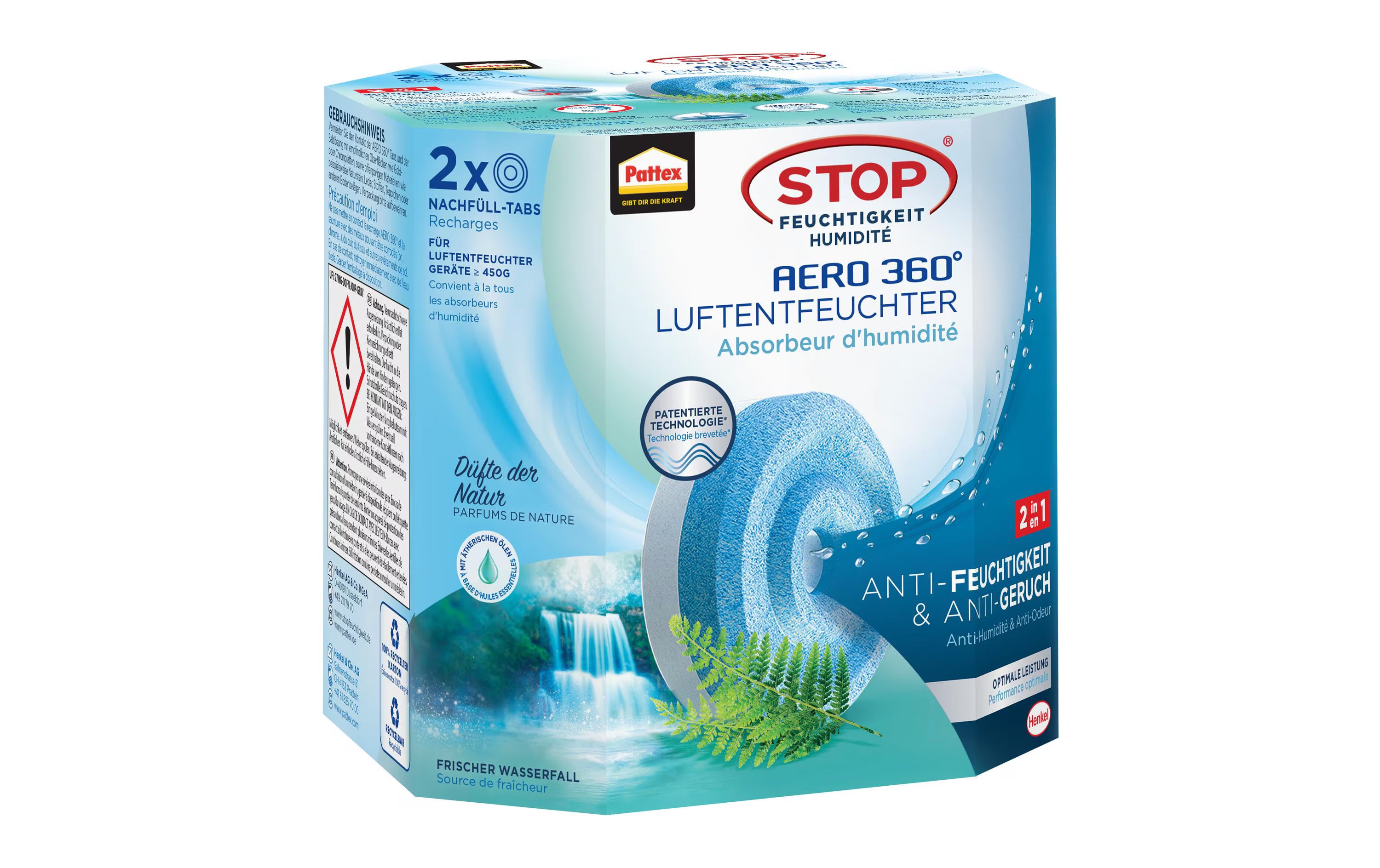 Pattex AERO 360° Frischer Wasserfall Tabs