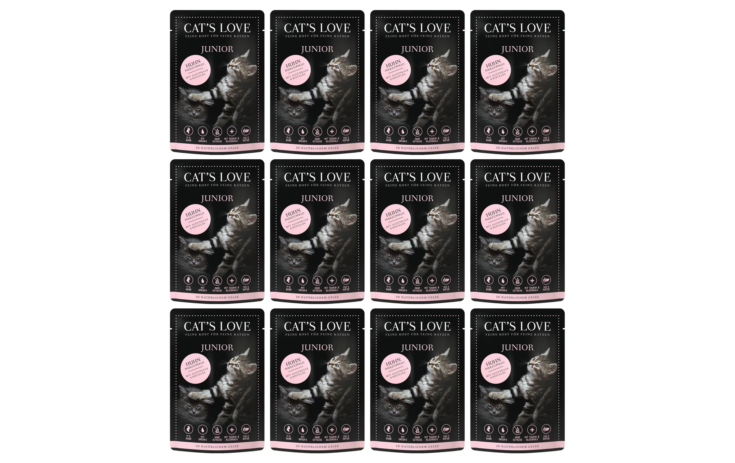 Cats Love Nassfutter Junior Huhn,