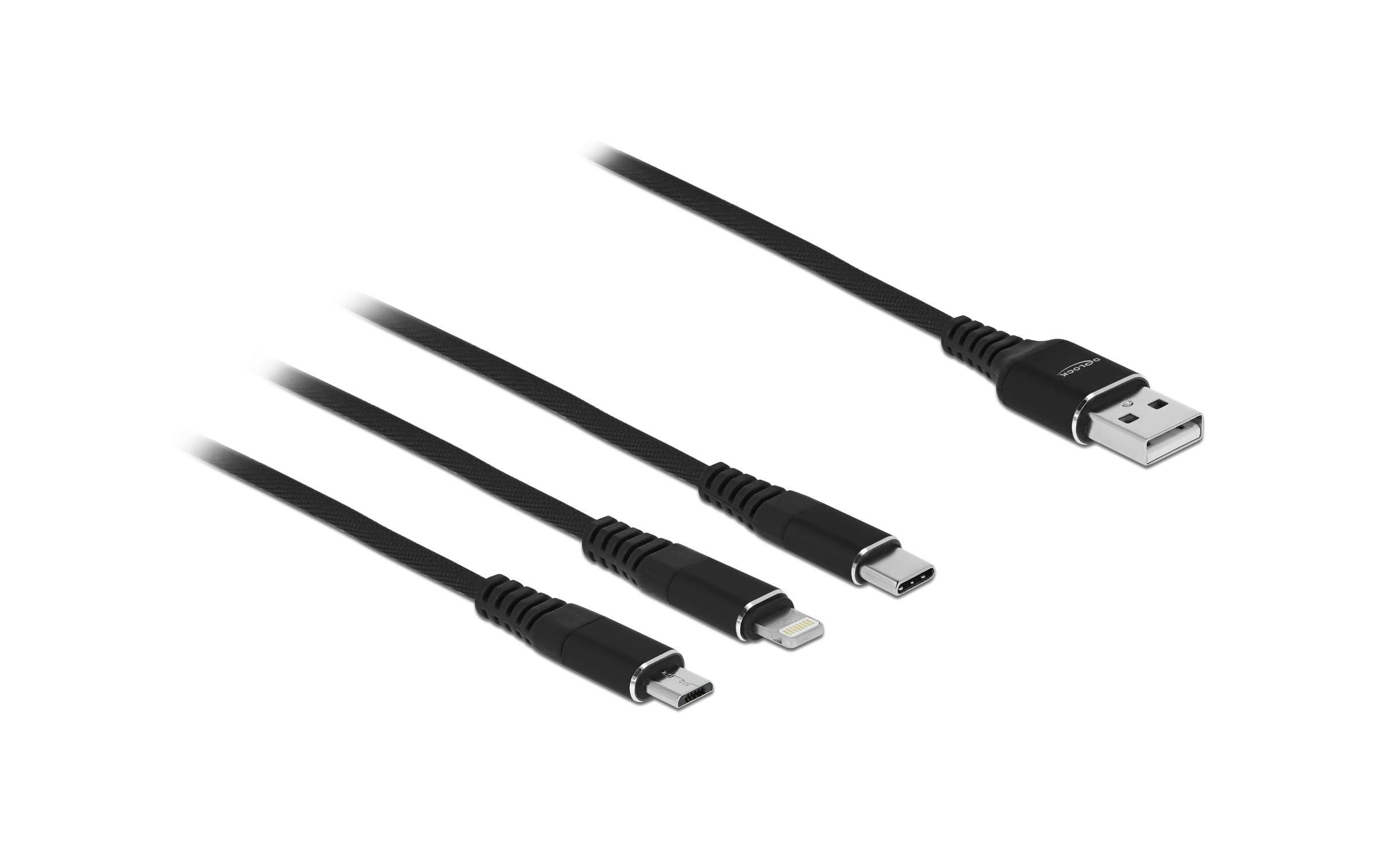 Delock, USB-Ladekabel USB A - Lightning/Mic