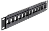 Delock 12-Port 10 Patchpanel Keystone