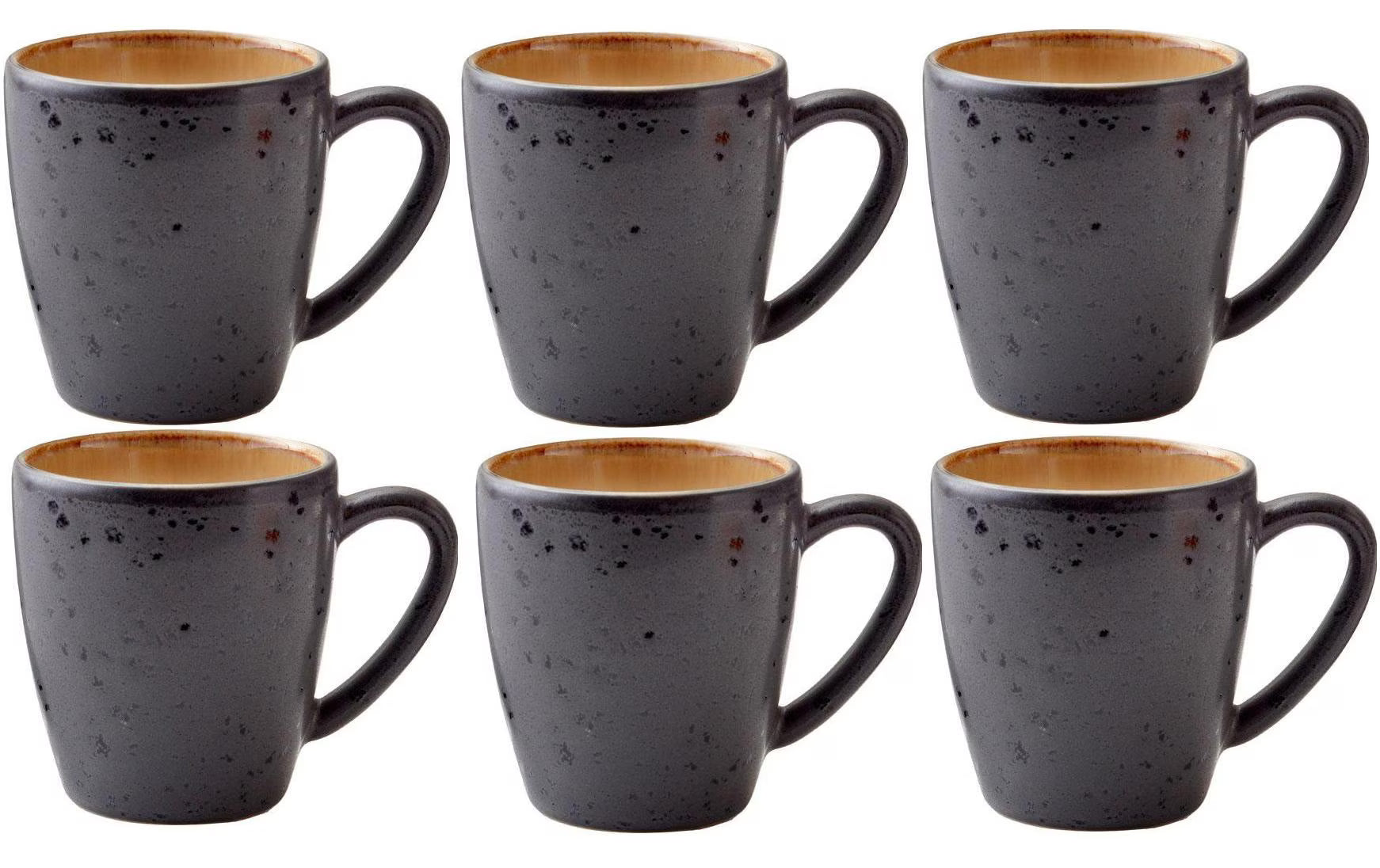 Bitz, Kaffeetasse 190 ml, 6 Stück, Schwarz/
