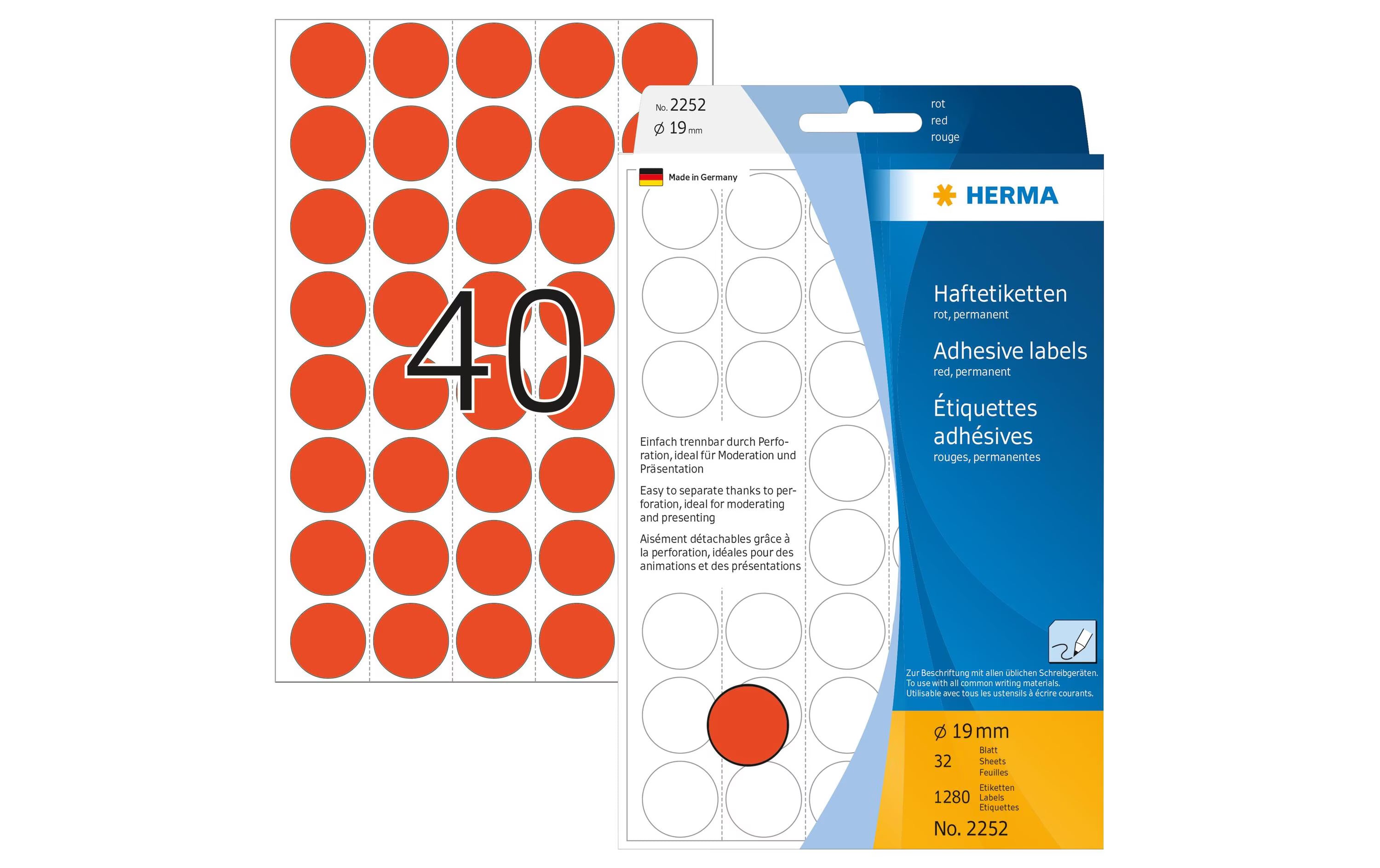 HERMA Vielzweck-Etiketten 2252 Rot