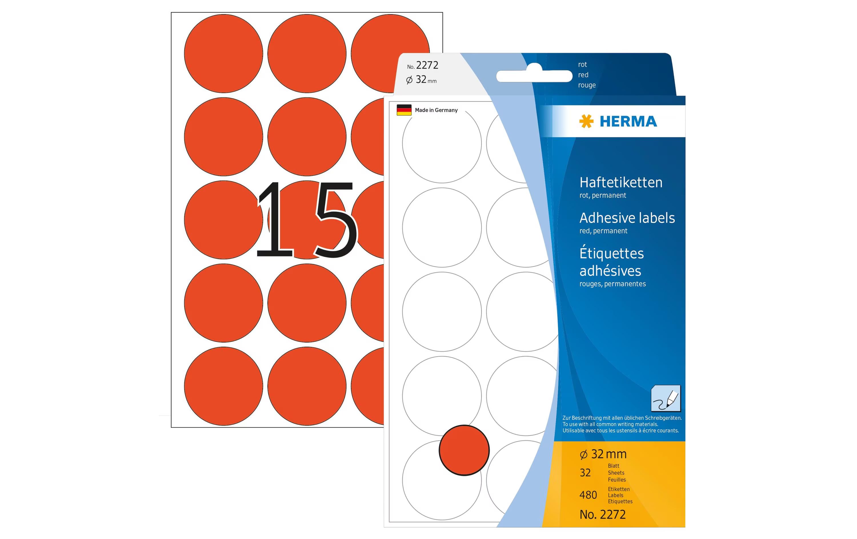 HERMA Vielzweck-Etiketten 2272 Rot