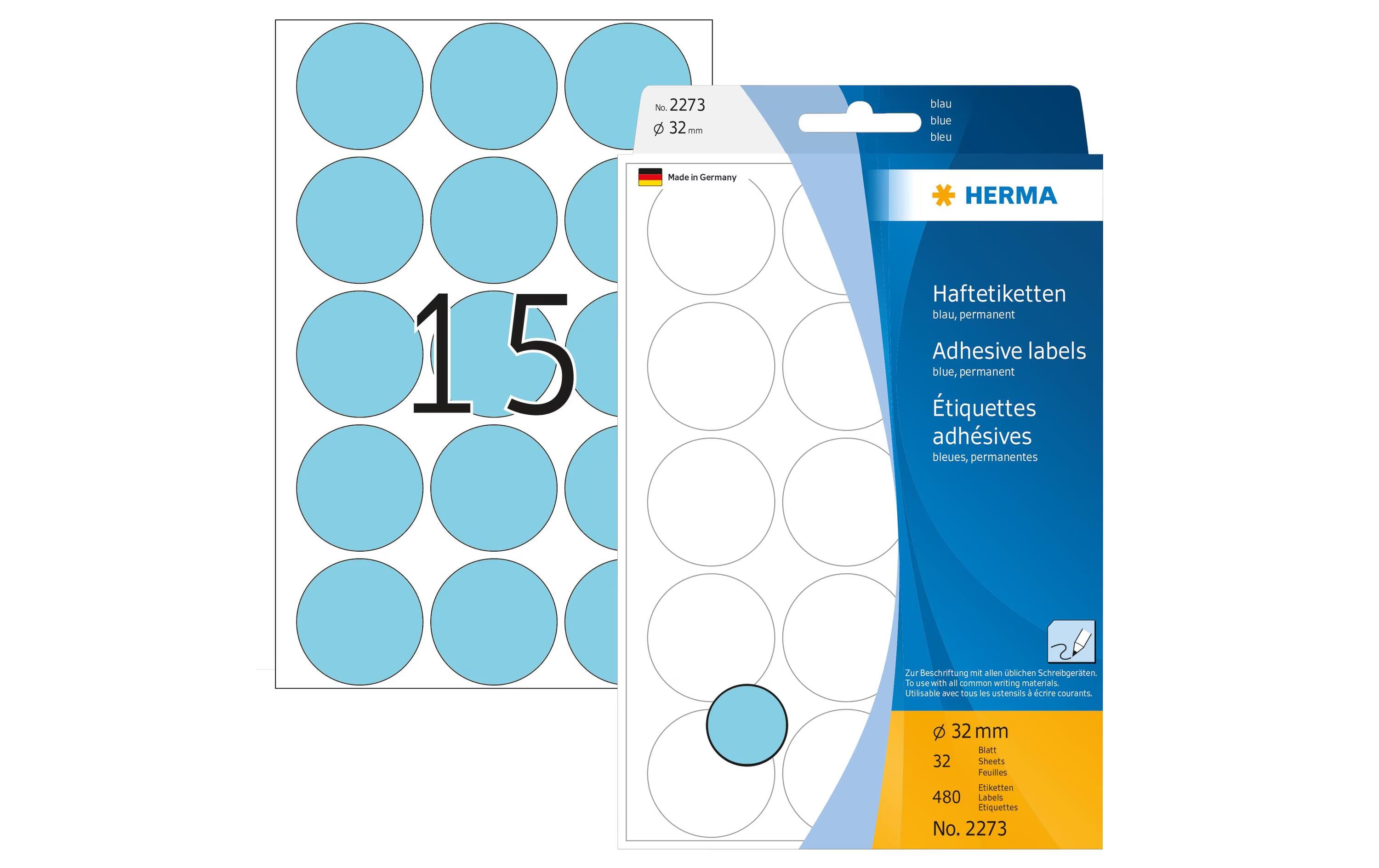 HERMA Vielzweck-Etiketten 2273 Blau