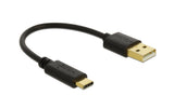Delock, USB-Ladekabel USB A - USB C 0.15 m