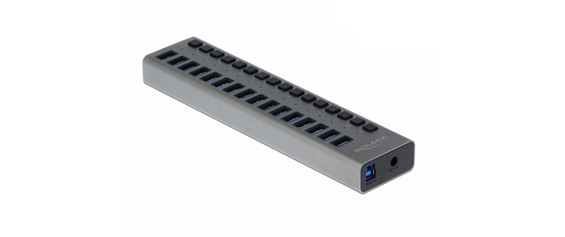 Delock externer USB 3.0 Hub 16-Ports