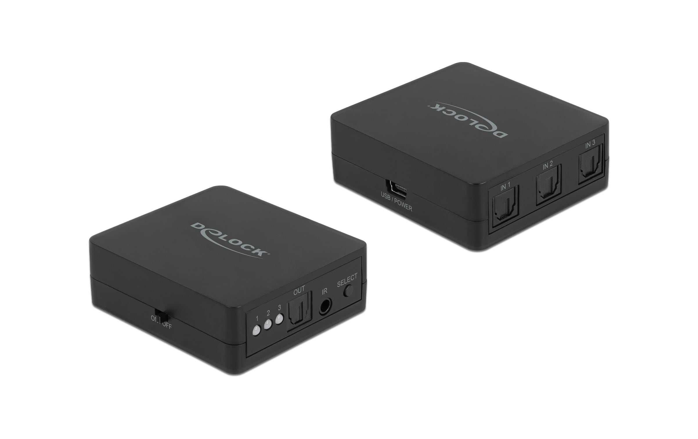 Delock S/PDIF Toslink Switch 3 In 1 Out
