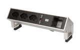 Steckdosenleiste DESK 2, 3xT13, 1xCustom