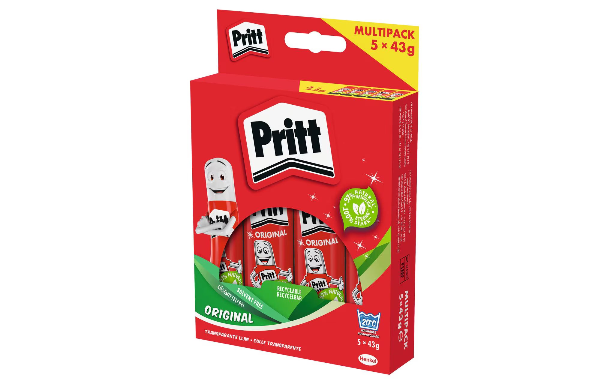 Pritt Klebestift 43g multi 5er Pack