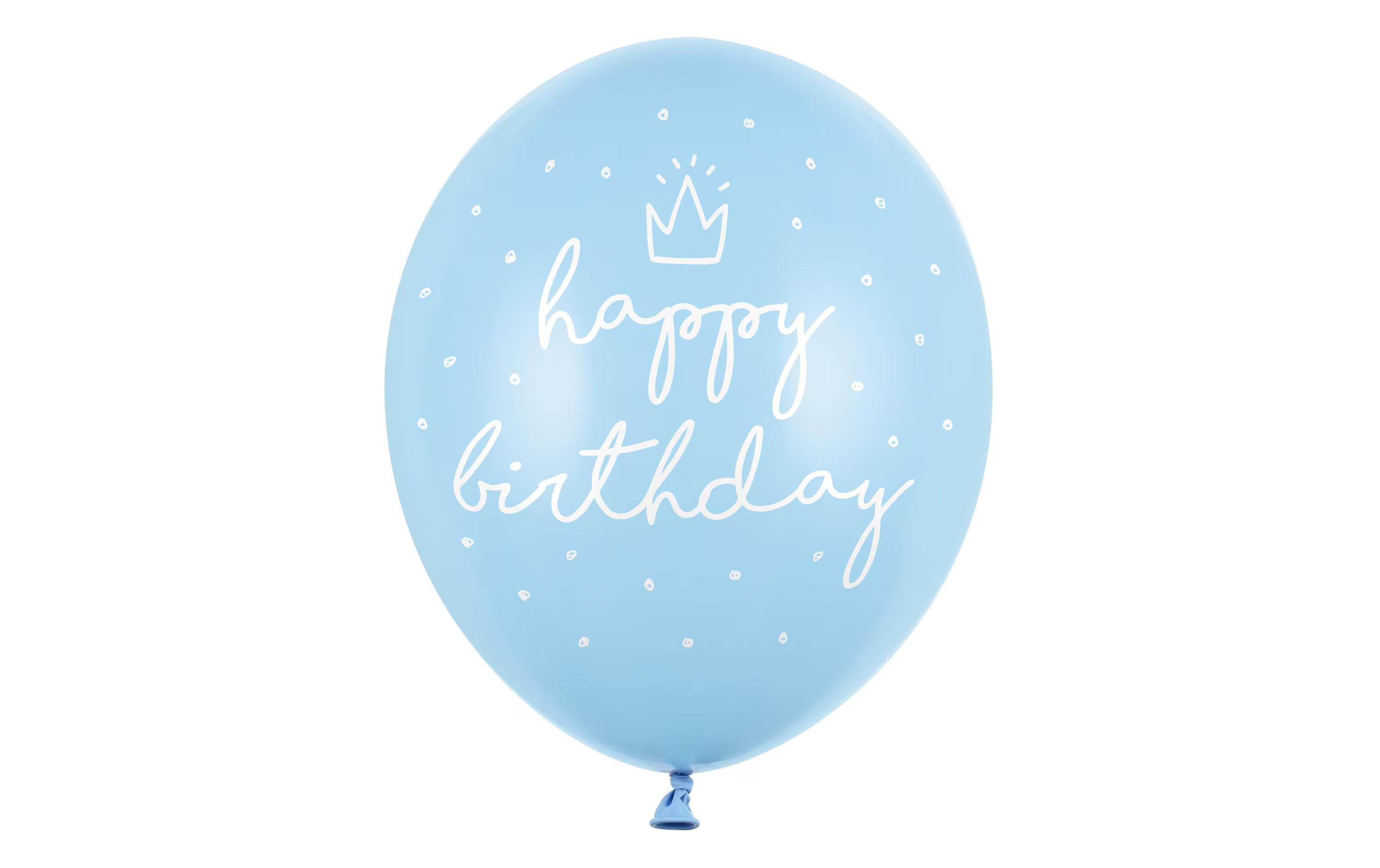 Partydeco Ballons Happy Birthday past-blau