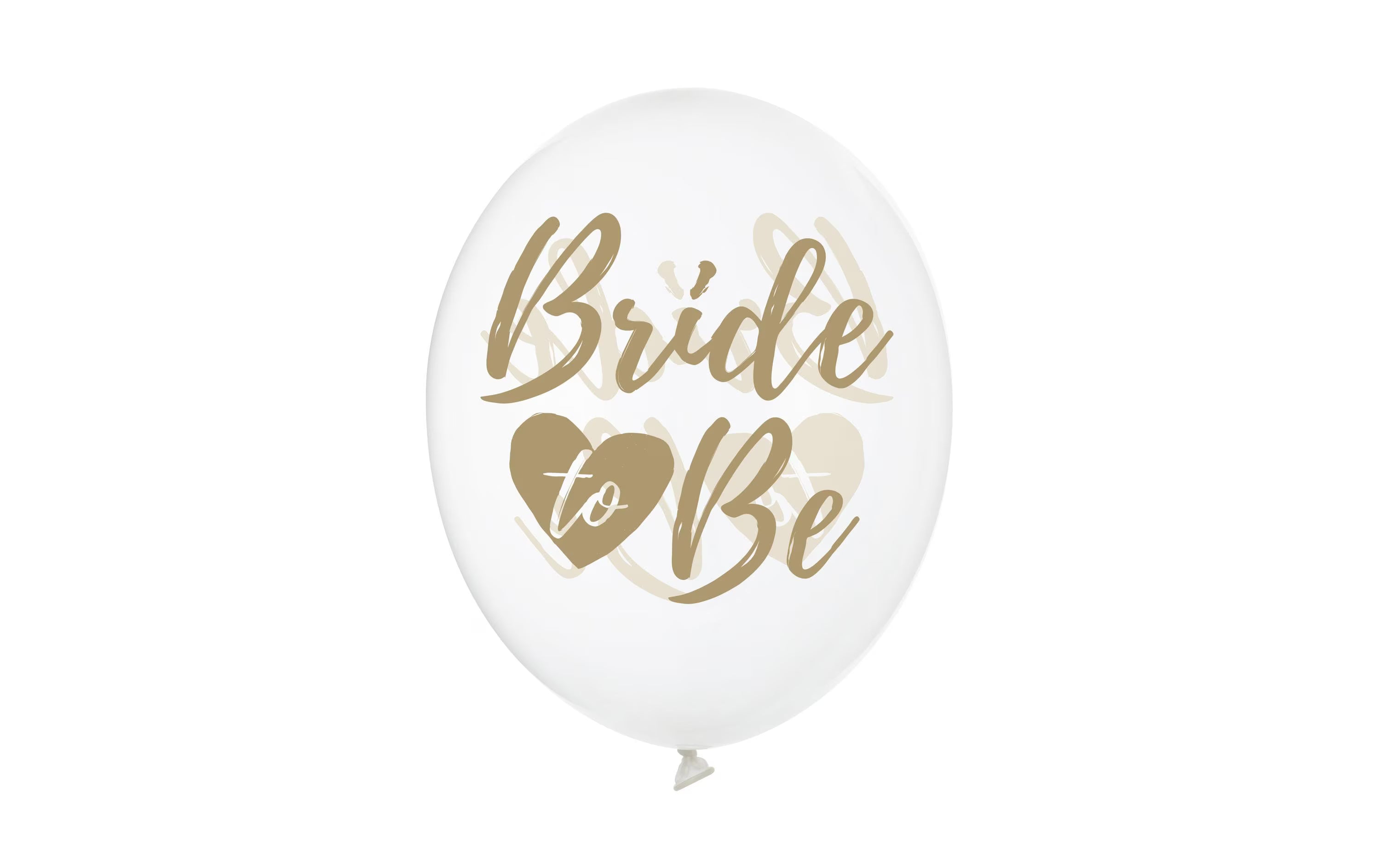 Partydeco Ballons Bride to be, transp/gold