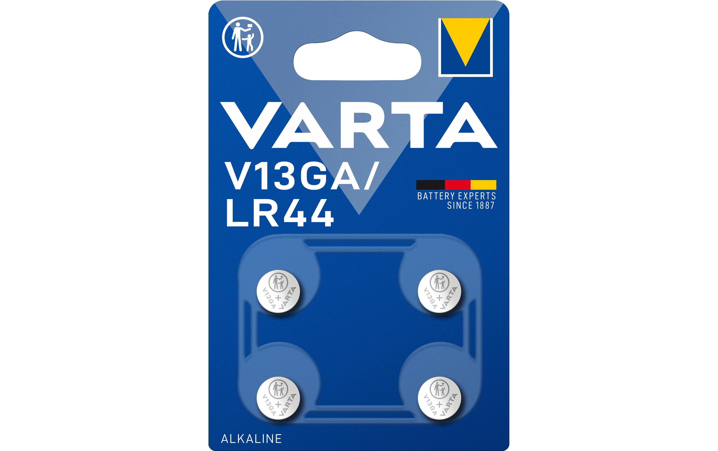 Varta, Knopfzelle V13GA / LR44 , 4 Stück