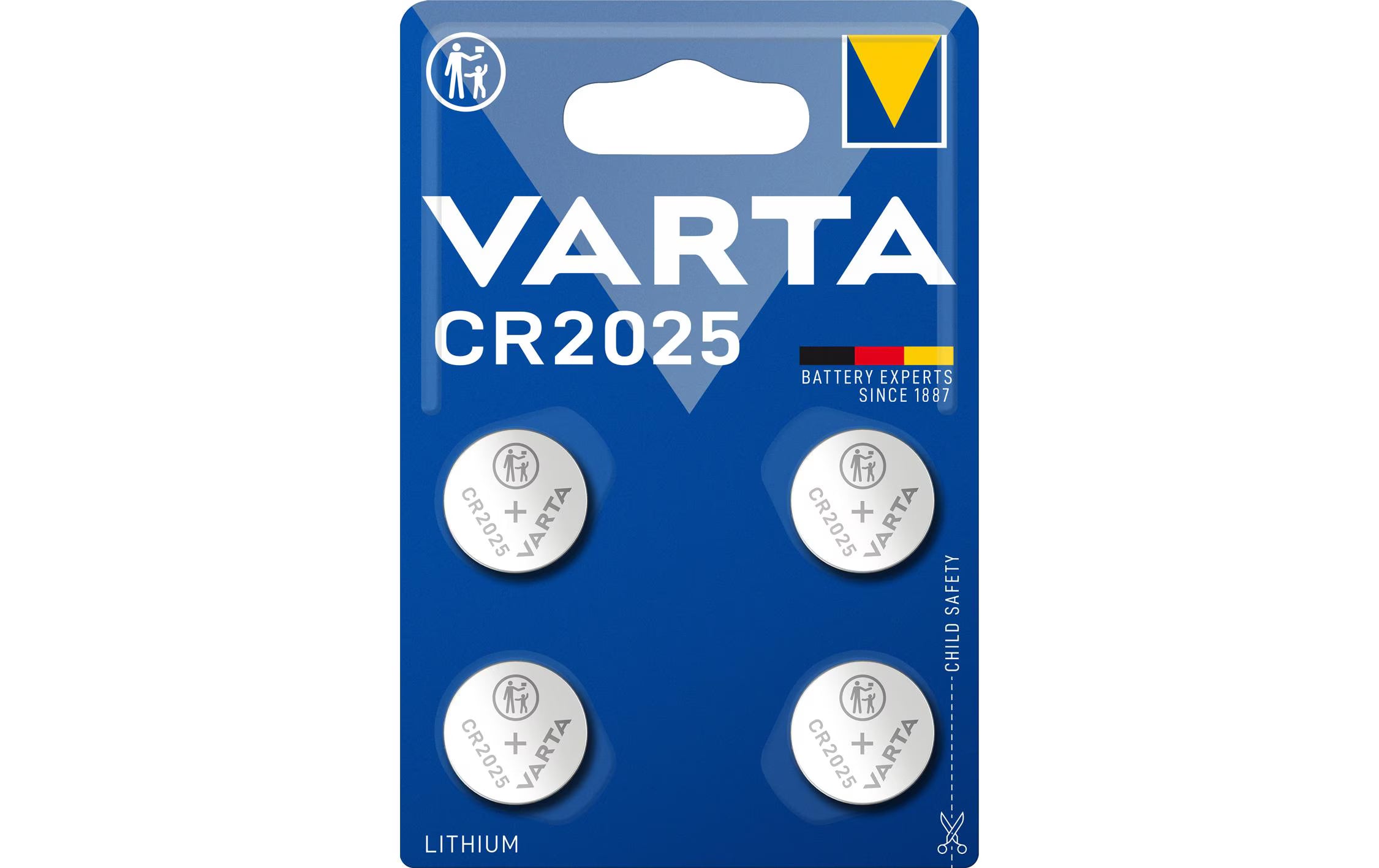 Varta, Knopfzelle CR2025 , 4 Stück