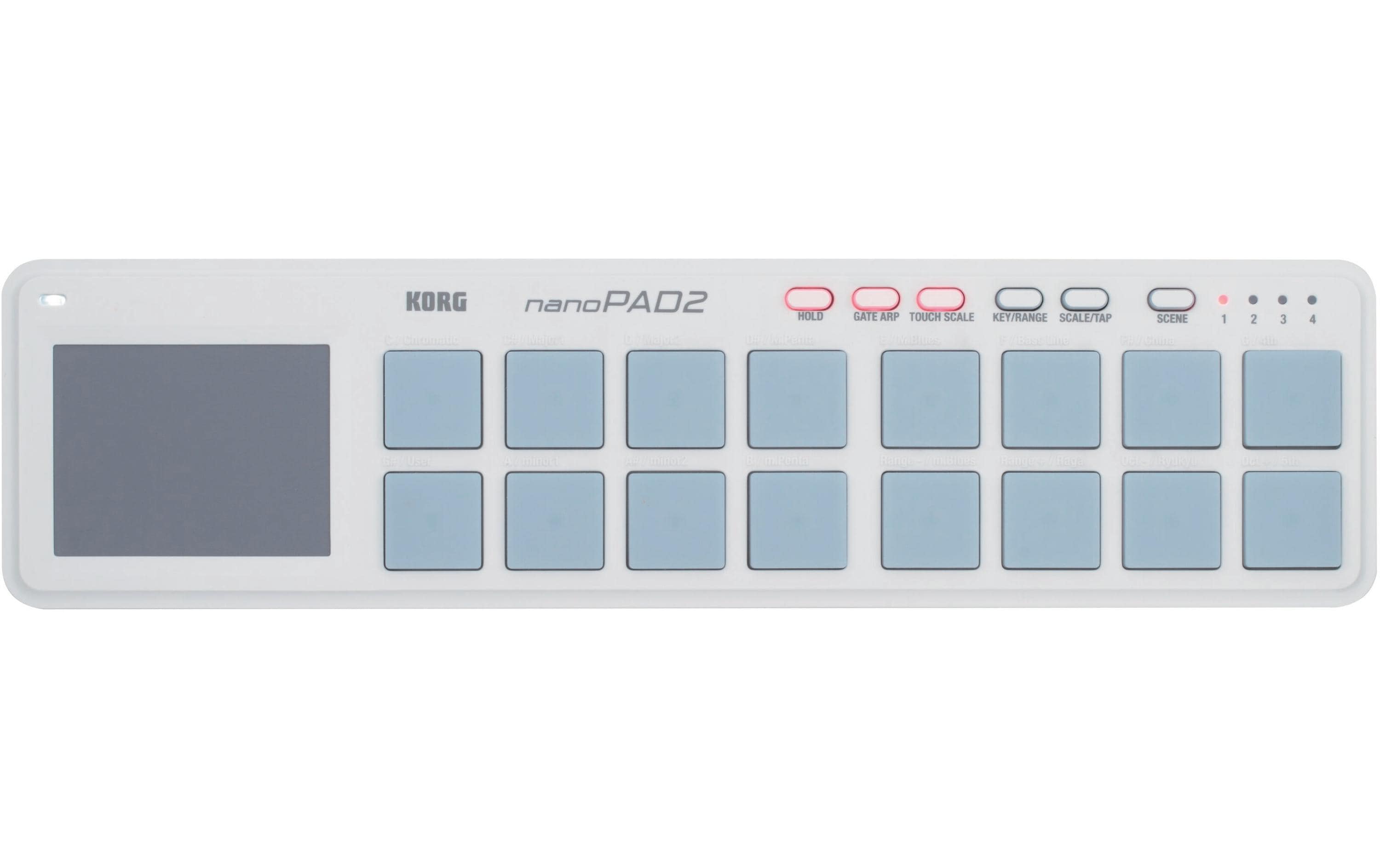 nanoPAD2, USB-Controller, 16 Pads, weiss