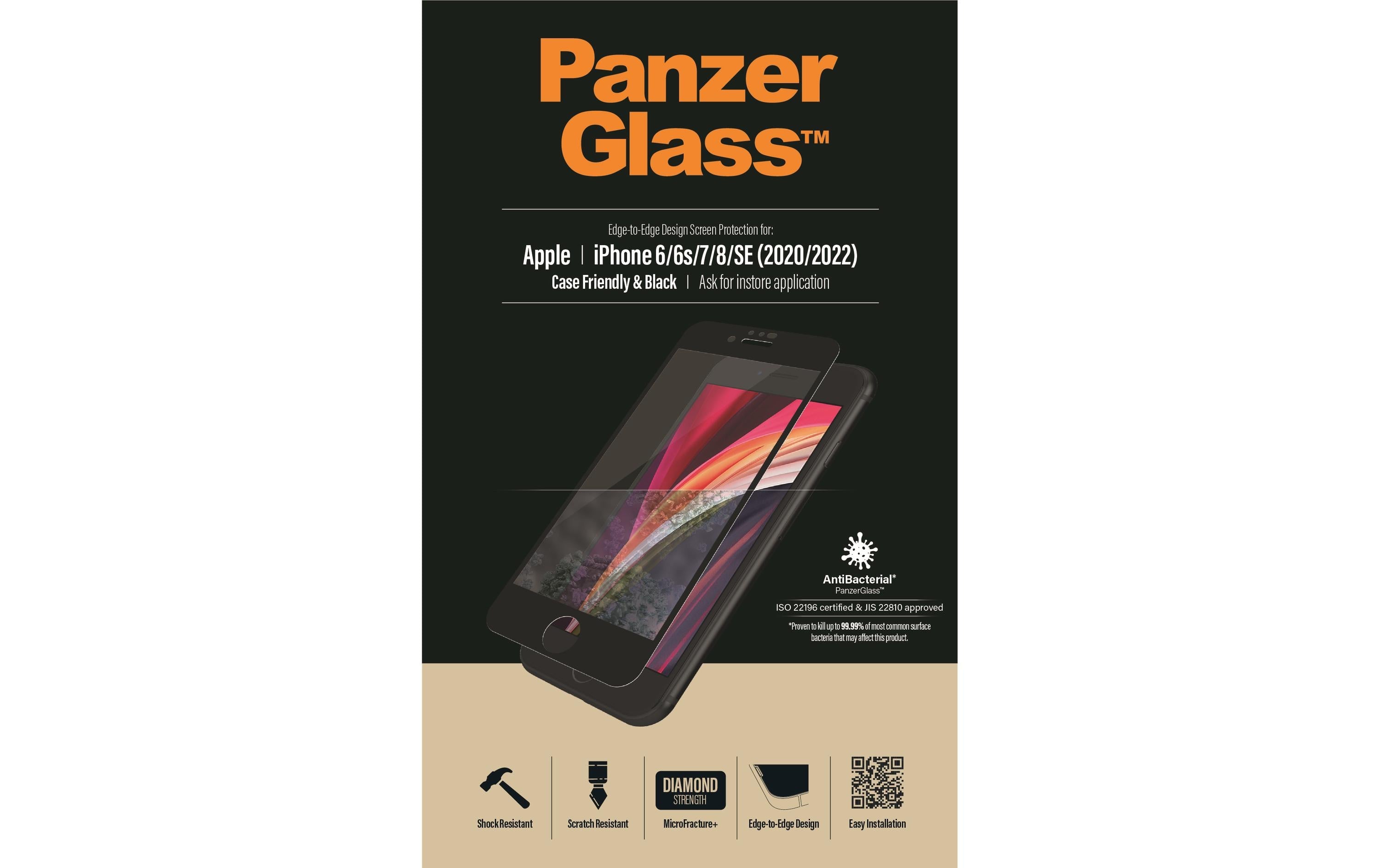 PANZERGLASS Displayschutz CF black