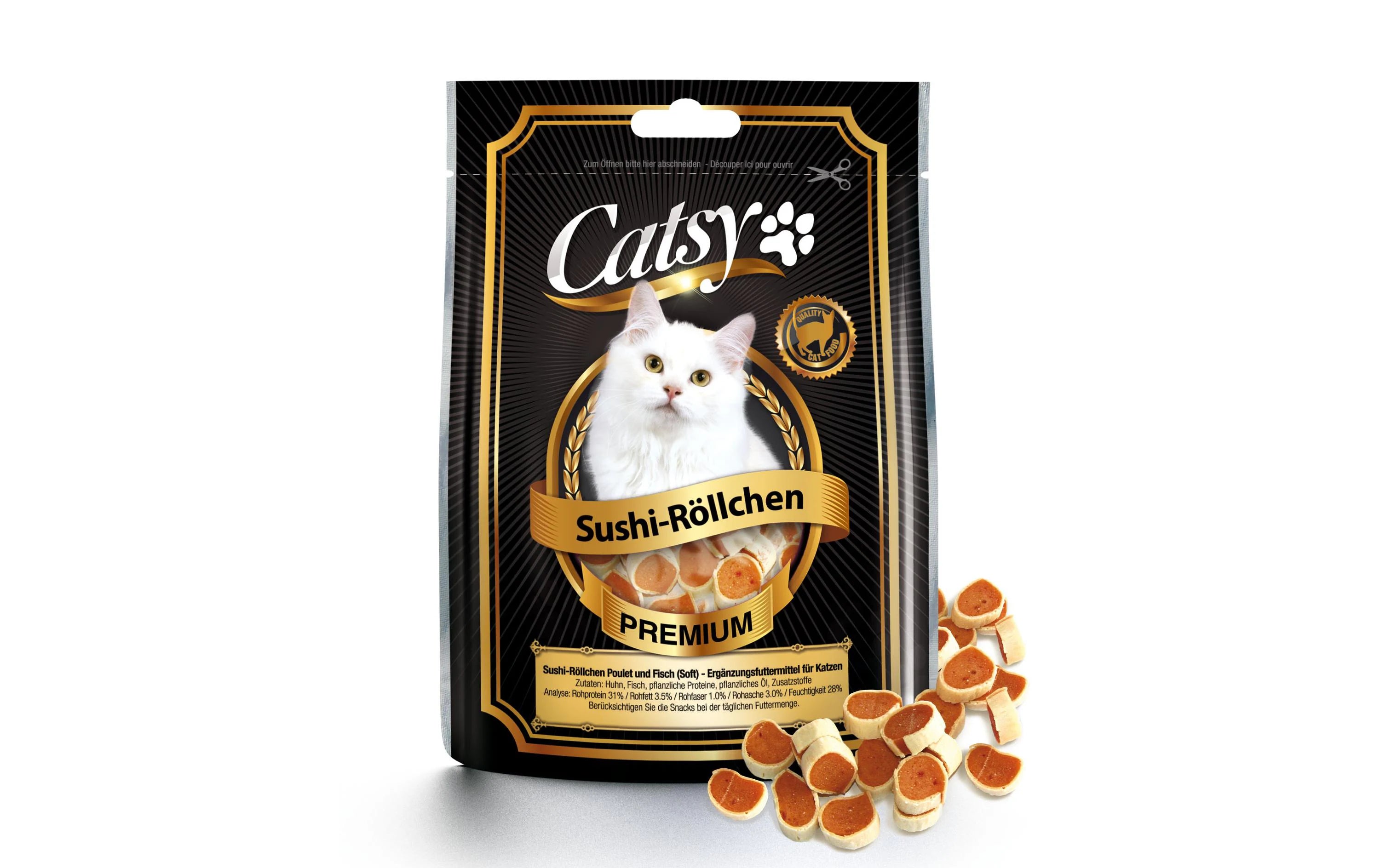 Catsy Sushi-Röllchen Poulet & Fisch