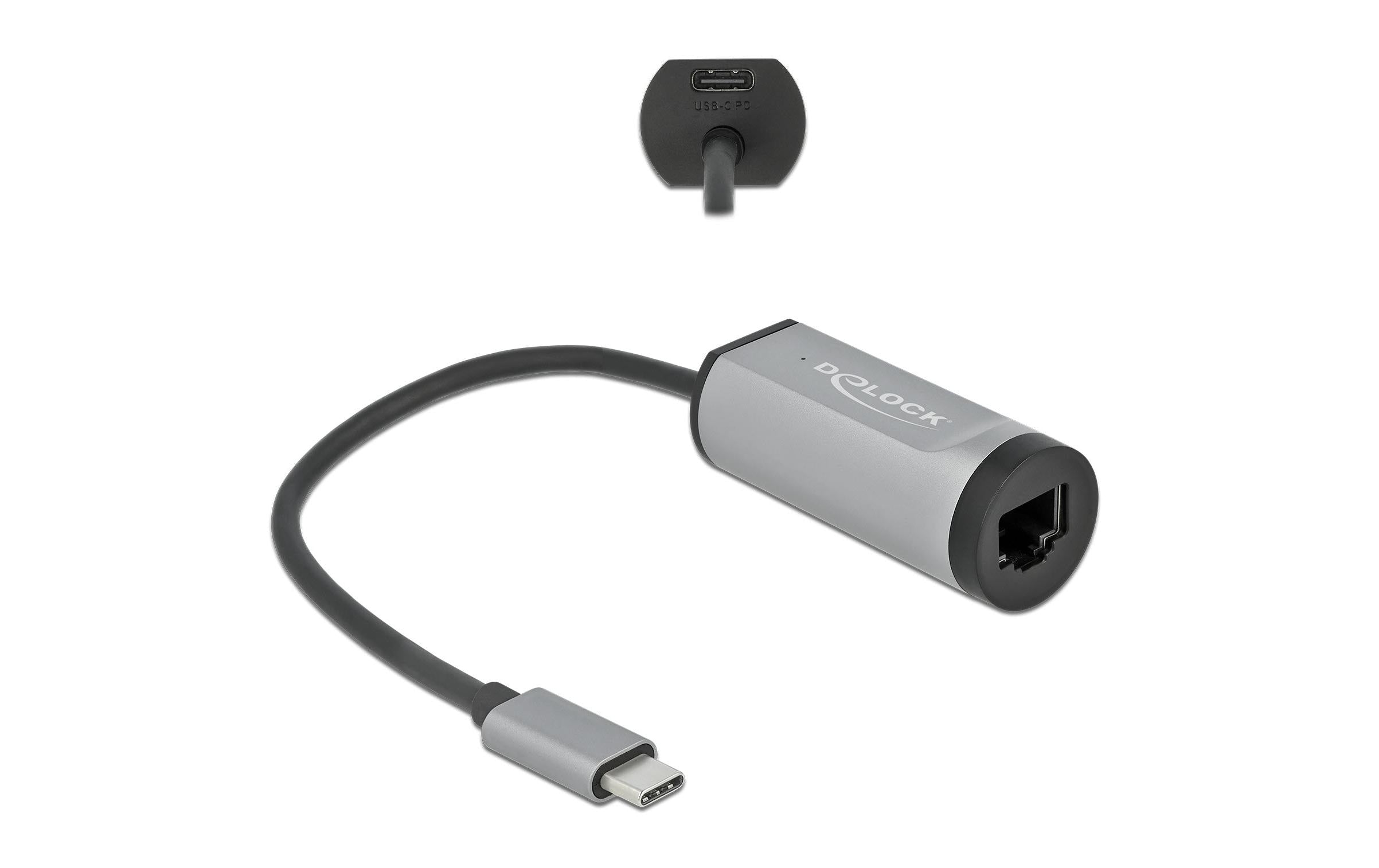 Delock USB3.1 Typ-C zu LAN Adapter, 1Gbps