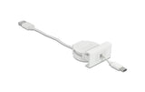 Delock Easy 45 USB-A-C Ausrollkabel, weiss