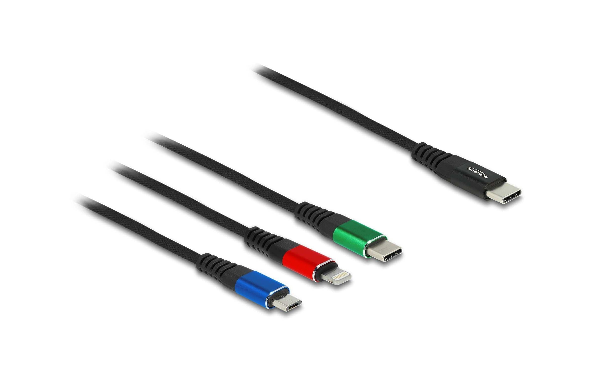 Delock USB2.0-Ladekabel 3 in 1, 30cm